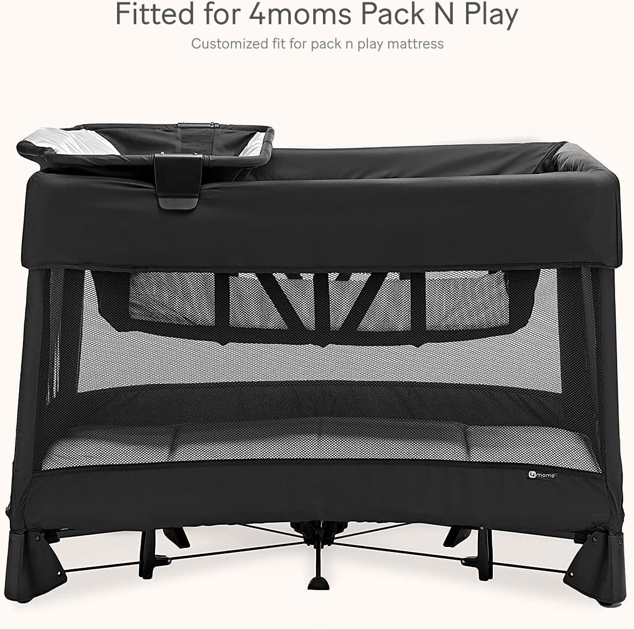 lulumoon Pack and Play Sheets Muslin: Cotton Fitted Sheets for 4moms Pack N Play - Soft Playard Sheets for Boys and Girls 2Pack