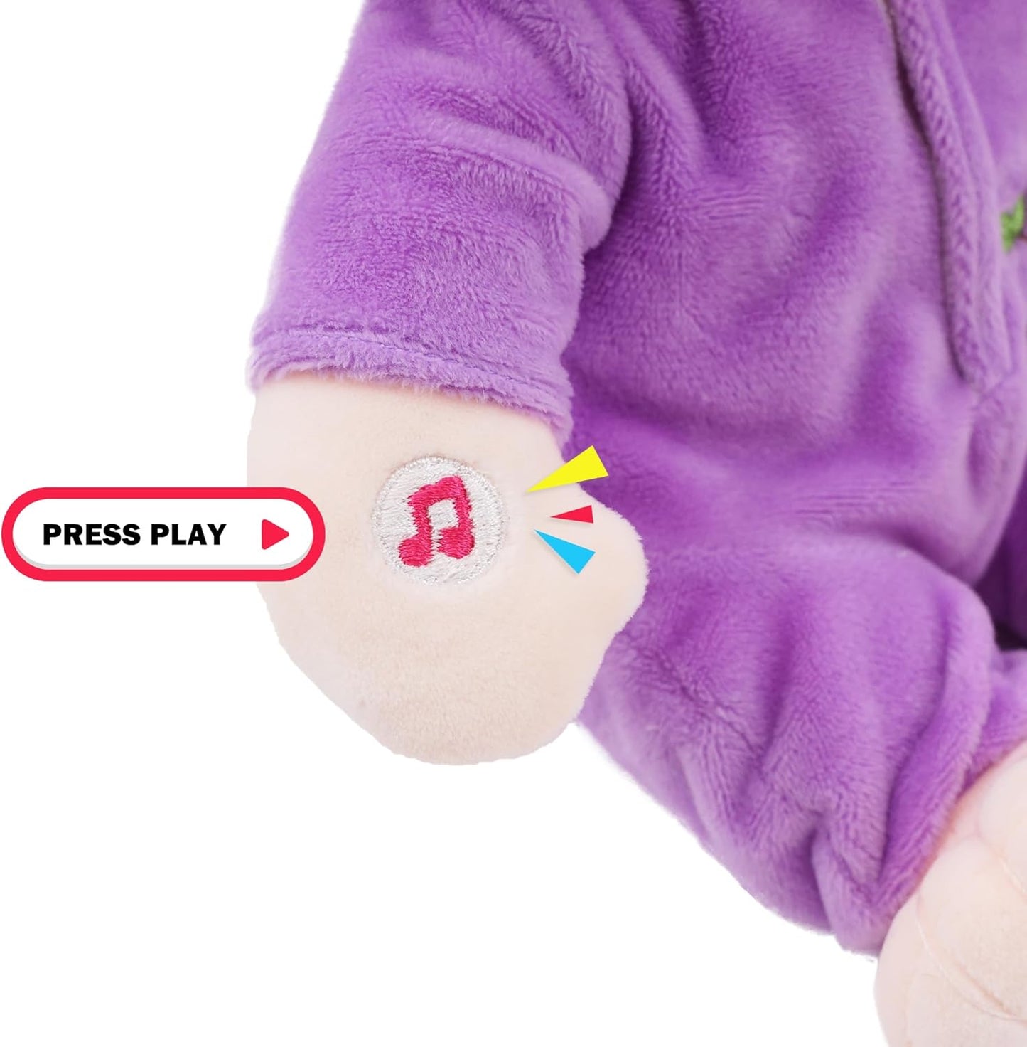 June Garden 12" Soothing Music Sweet Dolly Bedtime Owl - Interactive Stuffed Ultra Soft Talking Baby Doll for Birth and Up