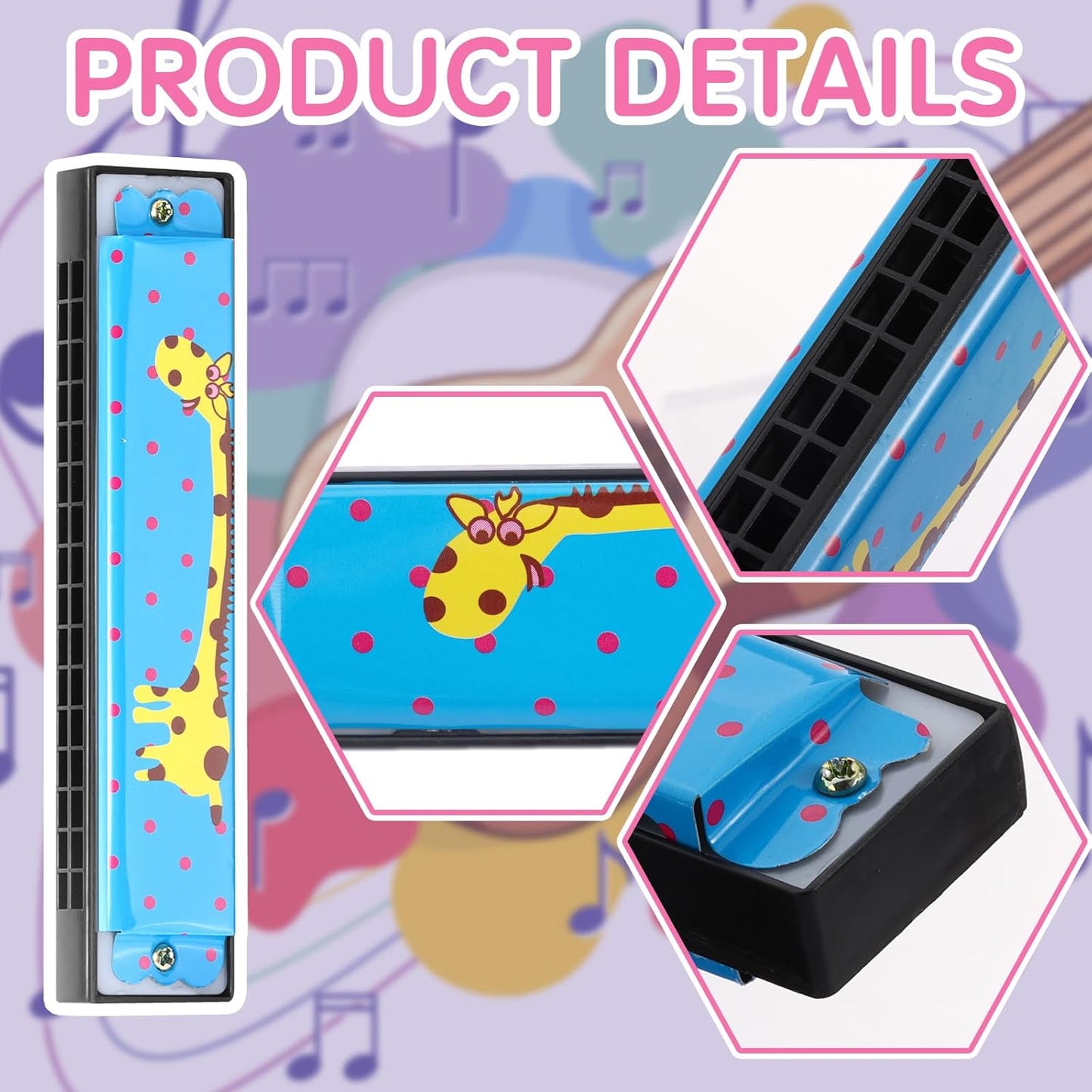 32 Pcs Harmonica, 16 Holes Cartoon Harmonica Toy with Double Row - Perfect for Adult Beginners' Musical Instrument Toy Gift, Birthday Parties, Christmas harmonicas