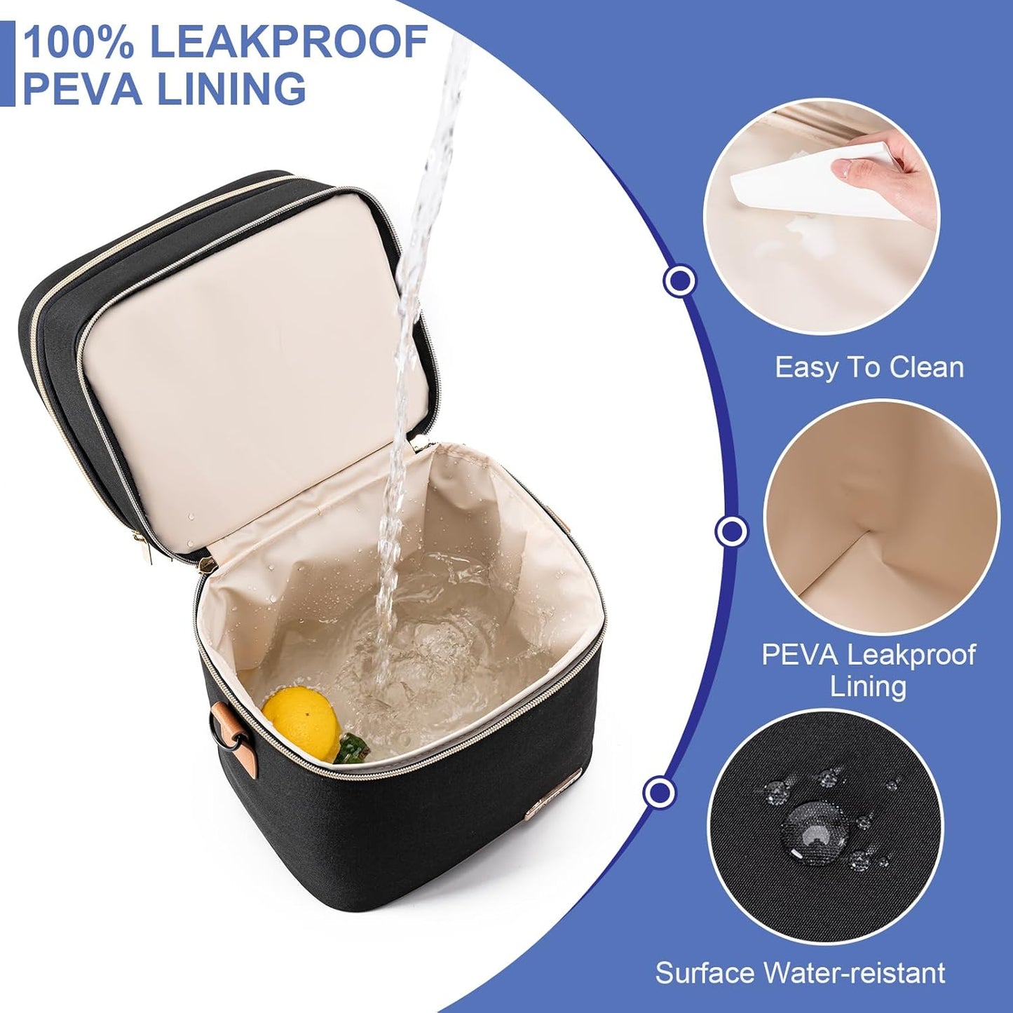 Breastmilk Cooler Bag with Ice Pack Fits 6 Baby Bottles Up to 9 Ounce