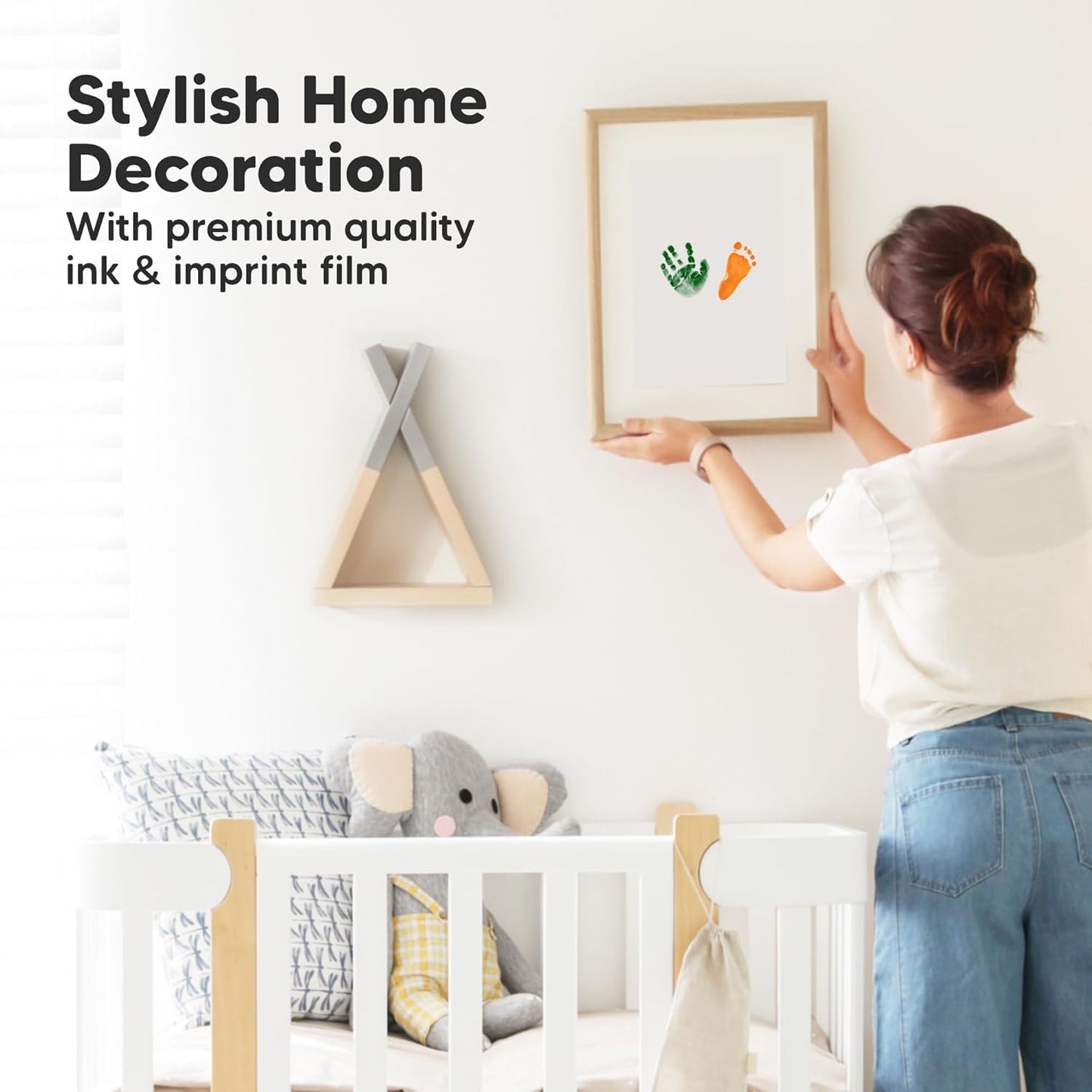 4-Pack Inkless Baby Hand and Footprint Kit - Mess Free Ink Pad for Newborn Keepsake, Dog Nose & Paw Print Kit, Clean Touch Ink Pad for Baby Hand & Footprints, Ideal New Mom Gifts (Autumn)