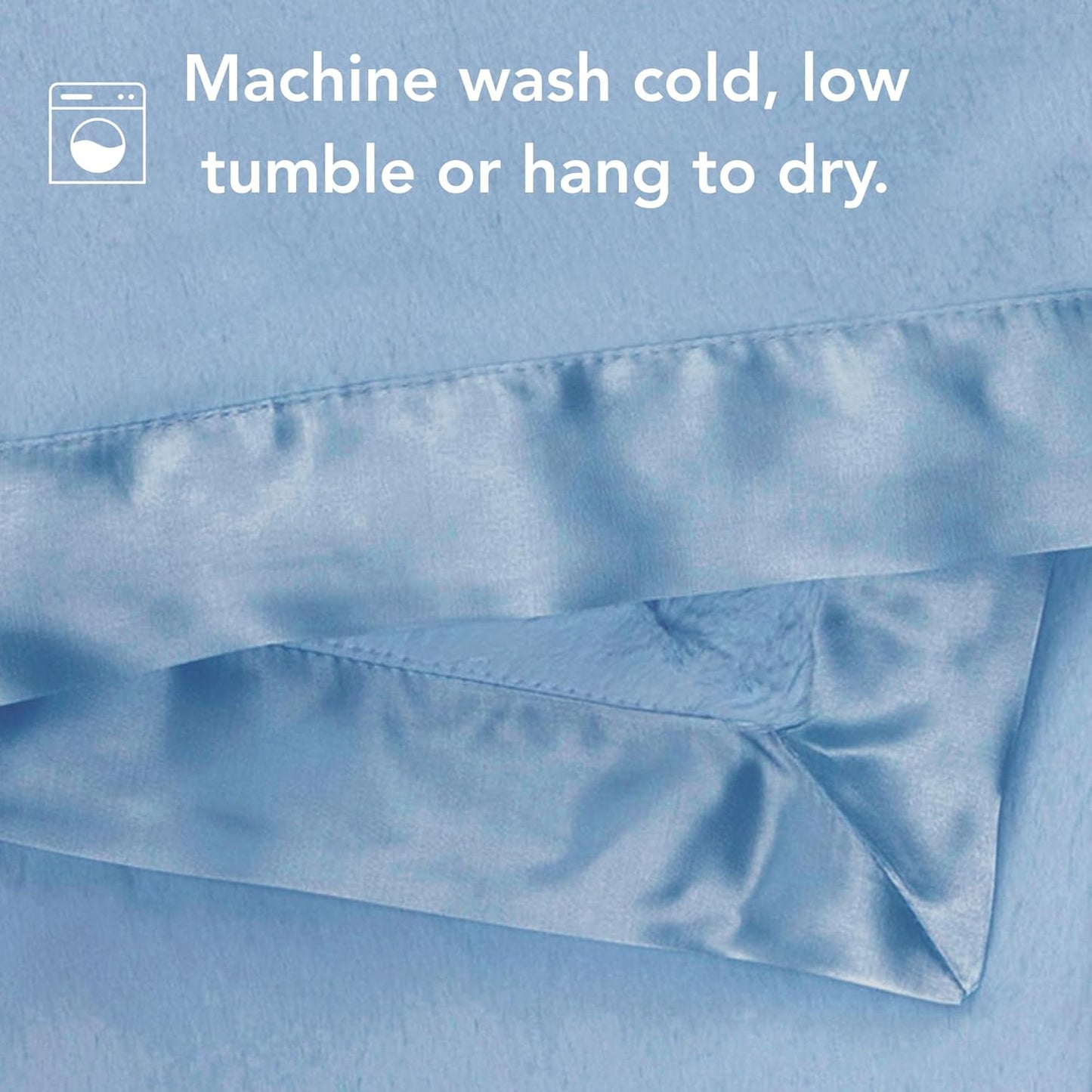 Little Giraffe Baby Blanket - Luxe Soft Blanket with Satin Trim - Baby Stroller Blanket - Newborn Baby Essentials & Baby Gifts - 29x35" - Cornflower