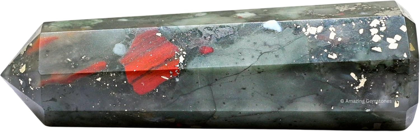 Amazing Gemstone African Bloodstone Crystal Towers ~ Natural Healing Crystal Point Obelisk for Reiki Healing and Crystal Grid (2" to 3" Inch)