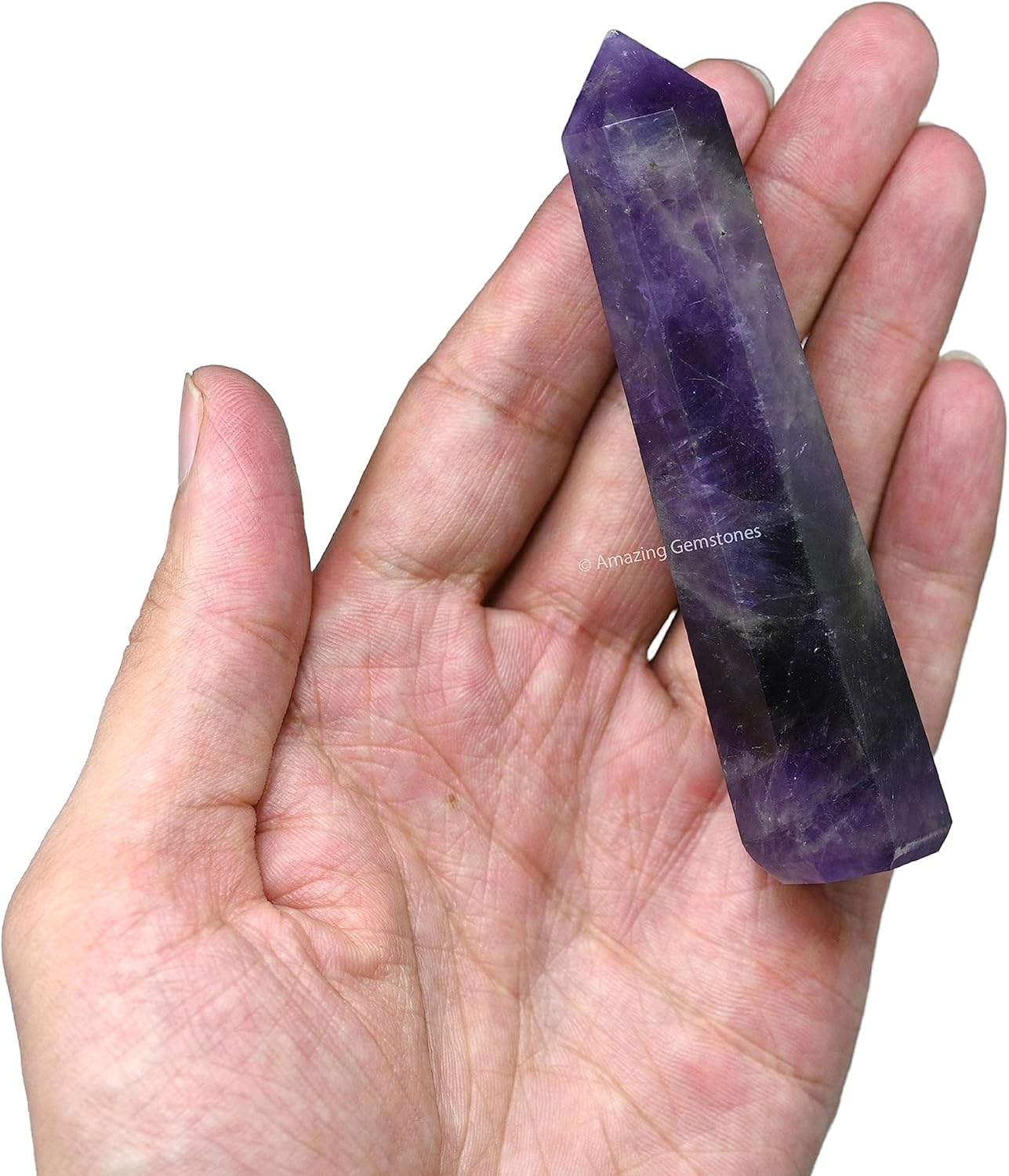 Amazing Gemstone Amethyst Crystal Towers ~ Natural Healing Crystal Point Obelisk for Reiki Healing and Crystal Grid (3- Inch)