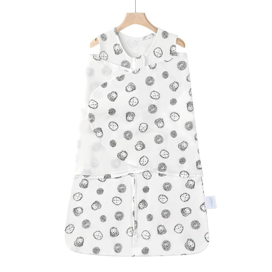 Swaddle-Blanket Baby Girl & Boy Swaddles Newborn Infant Transition 100% Cotton Wrap Blankets, 3-Way Adjustable Wearable Blanket, TOG 1.0 (Hedgehog, 3-6 Month)