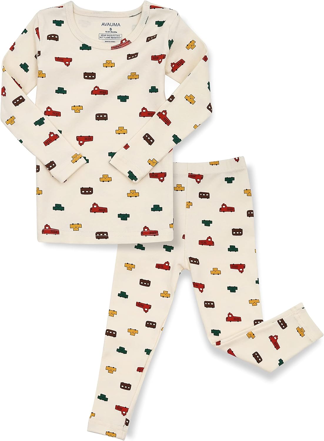 AVAUMA Baby Boys Girls Pajama Set 6M-8T Kids Cute Toddler Snug fit Pjs Cotton Sleepwear