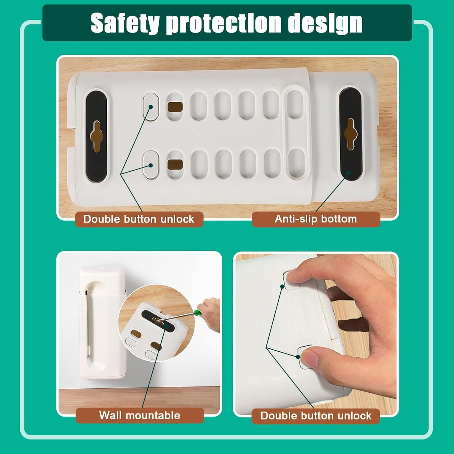 Improved Power Strip Cover Box(1 Pack) 丨Outlet Covers Baby Proofing丨Baby Safety Products丨Adjustable Length Childproof Outlet Cover丨Preventing Toddlers from Touching Sockets丨Fits Most Sockets., White