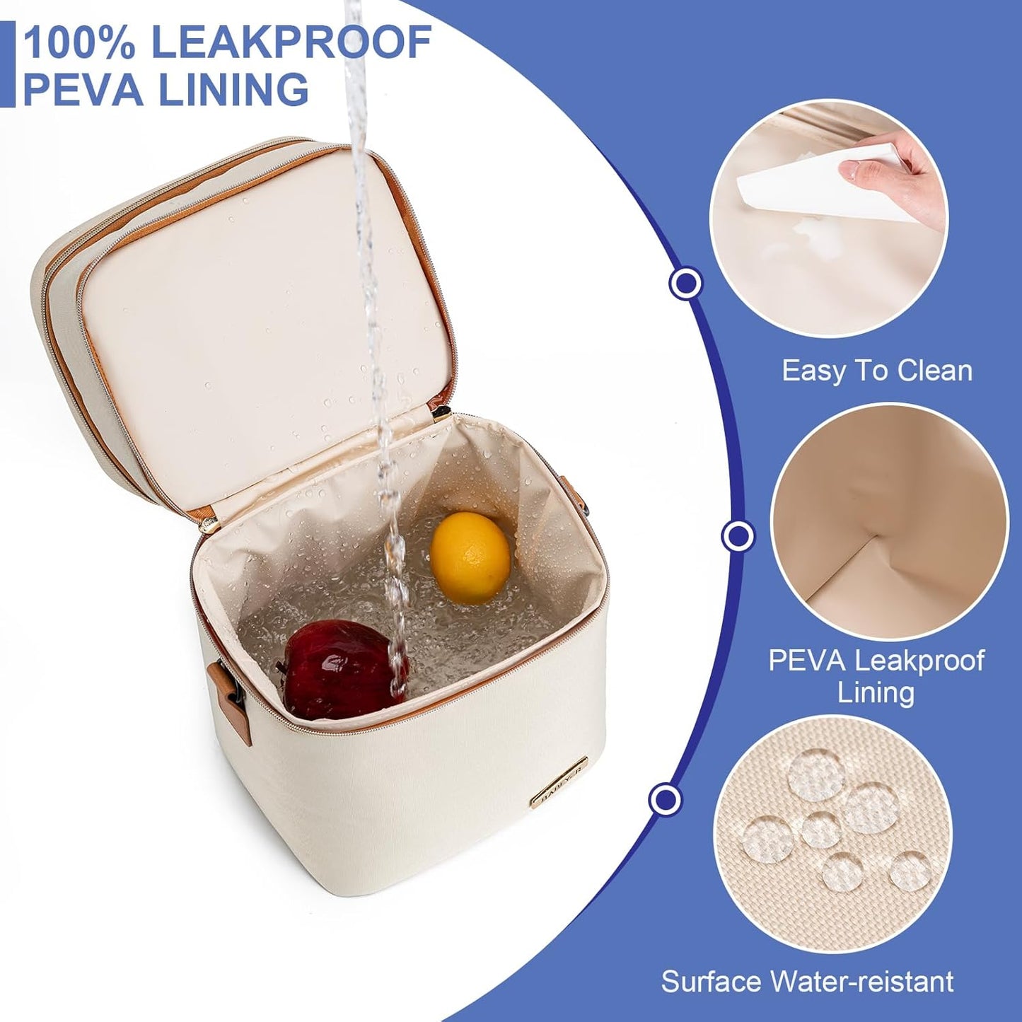 Breastmilk Cooler Bag with Ice Pack Fits 6 Baby Bottles Up to 9 Ounce