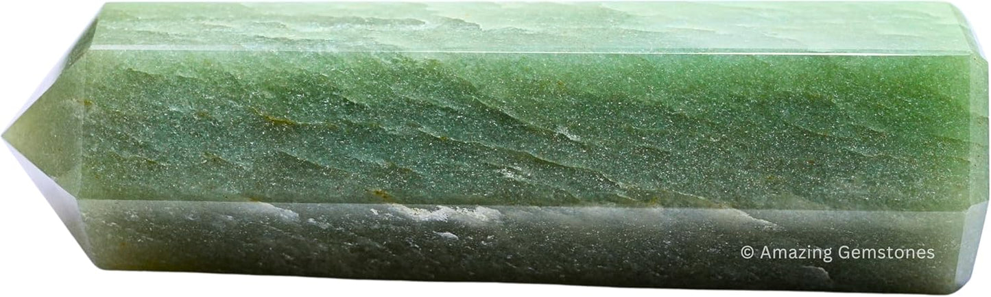 Amazing Gemstone Large Green Aventurine Crystal Towers ~ Natural Healing Crystal Point Obelisk for Reiki Healing and Crystal Grid (5.5 to 6 INCH)