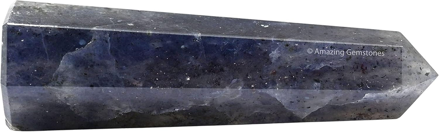 Amazing Gemstone Iolite Crystal Towers - Natural Healing Crystal Point Obelisk for Reiki Healing and Crystal Grid (2 Inch to 3 Inch)