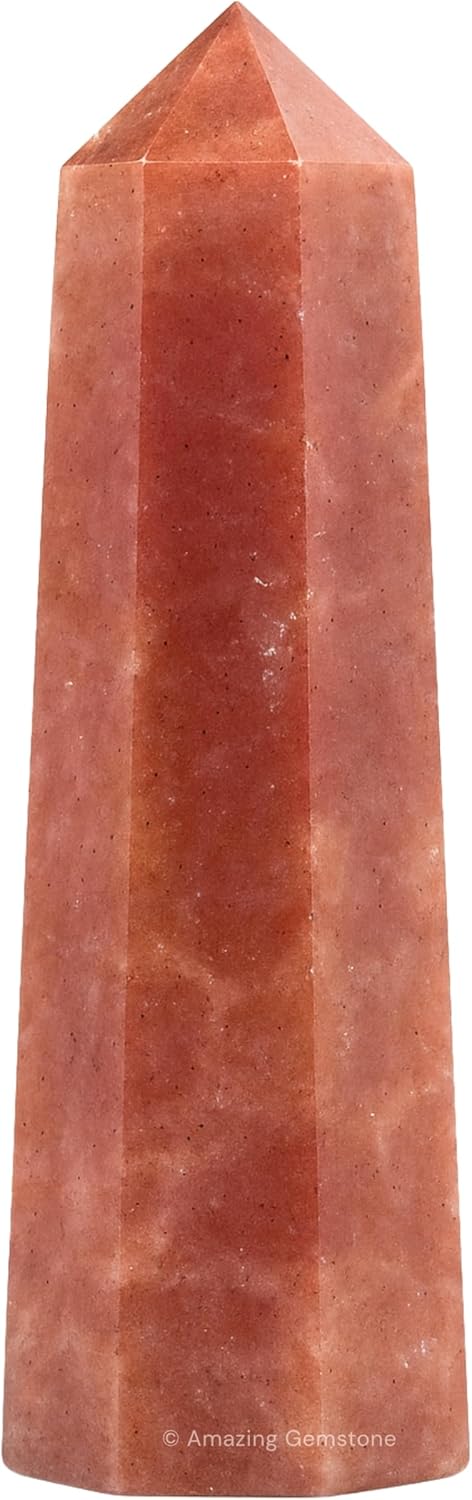 Amazing Gemstone Strawberry Quartz Crystal Towers - Natural Healing Crystal Point Obelisk for Reiki Healing and Crystal Grid (2" to 3" Inch)
