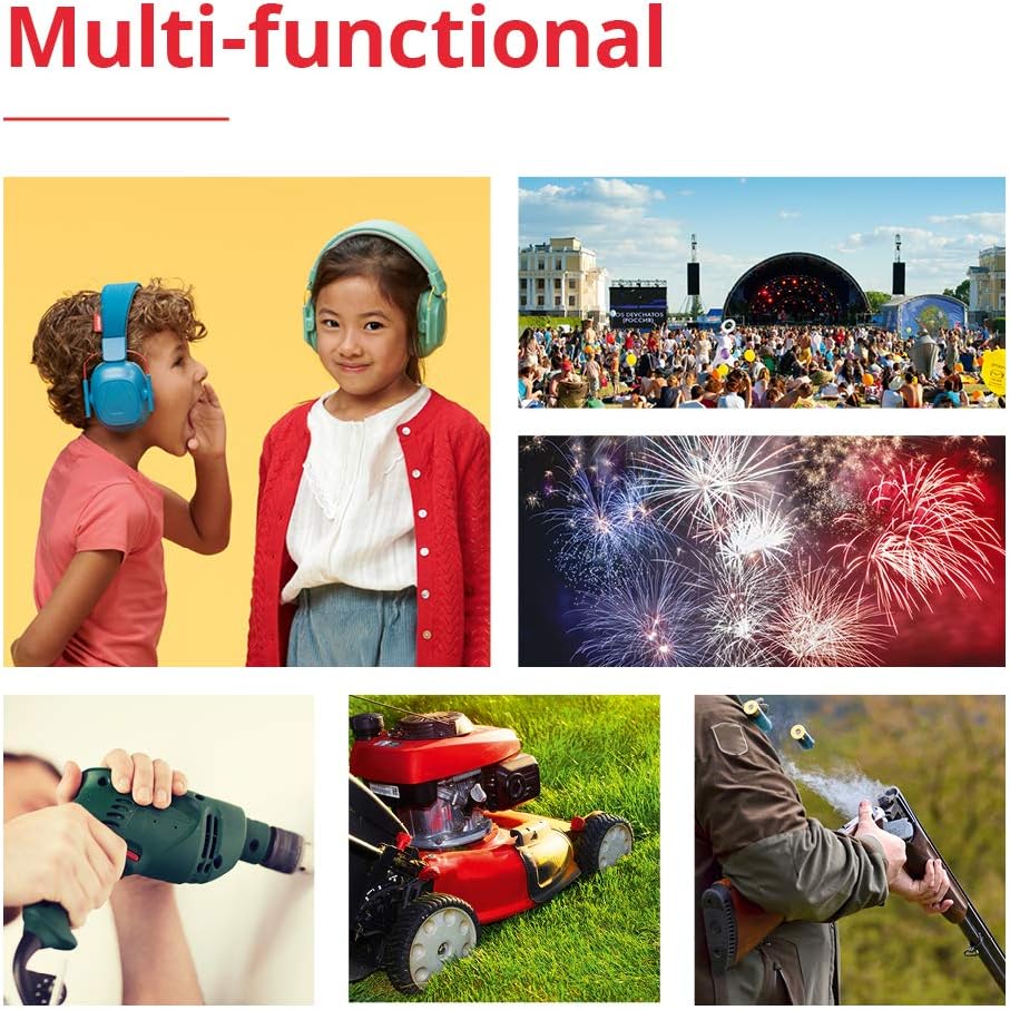 Alpine Muffy Kids - Hearing Protection - CE & ANSI Certified - Adjustable for Ages 3-16 years - Noise Cancelling Headphones - 25dB Sound Reduction Ideal for Protection and Concentration Aid – Black