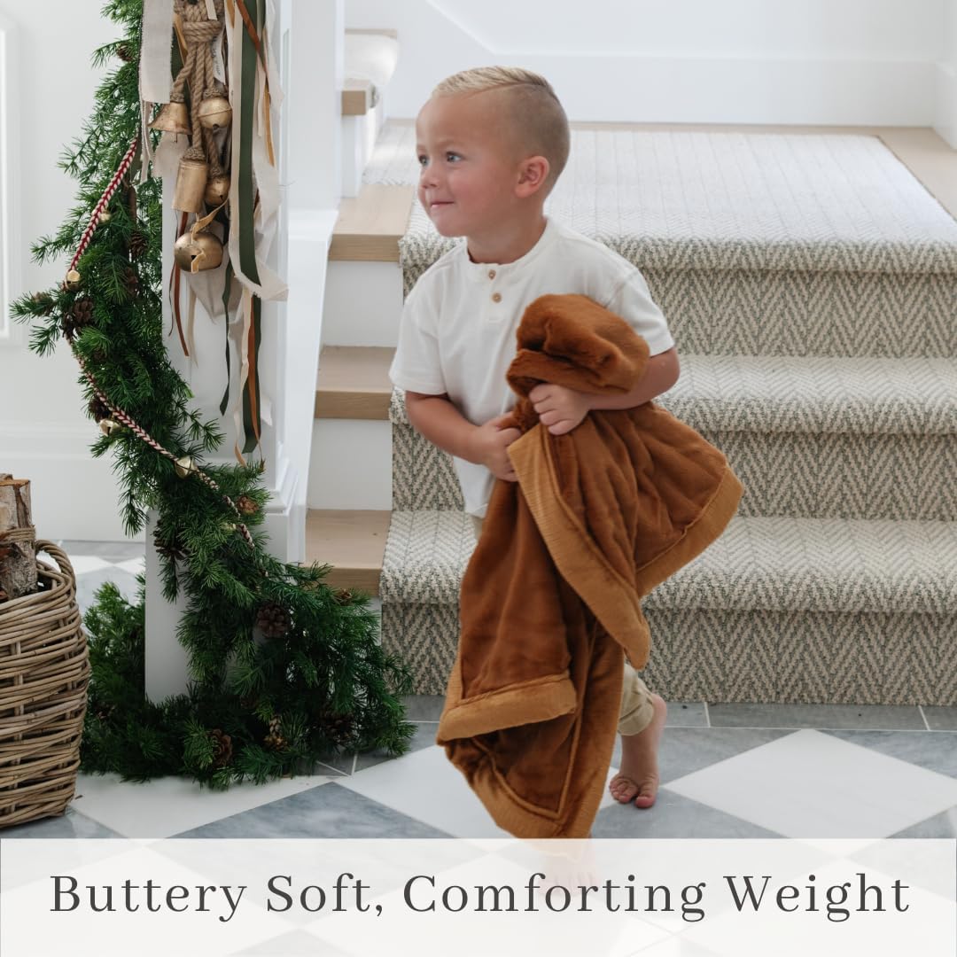 SARANONI Receiving Blankets for Babies Super Soft Boutique Quality Lush Luxury Baby Blanket (Camel, Receiving Blanket 40" x 30")