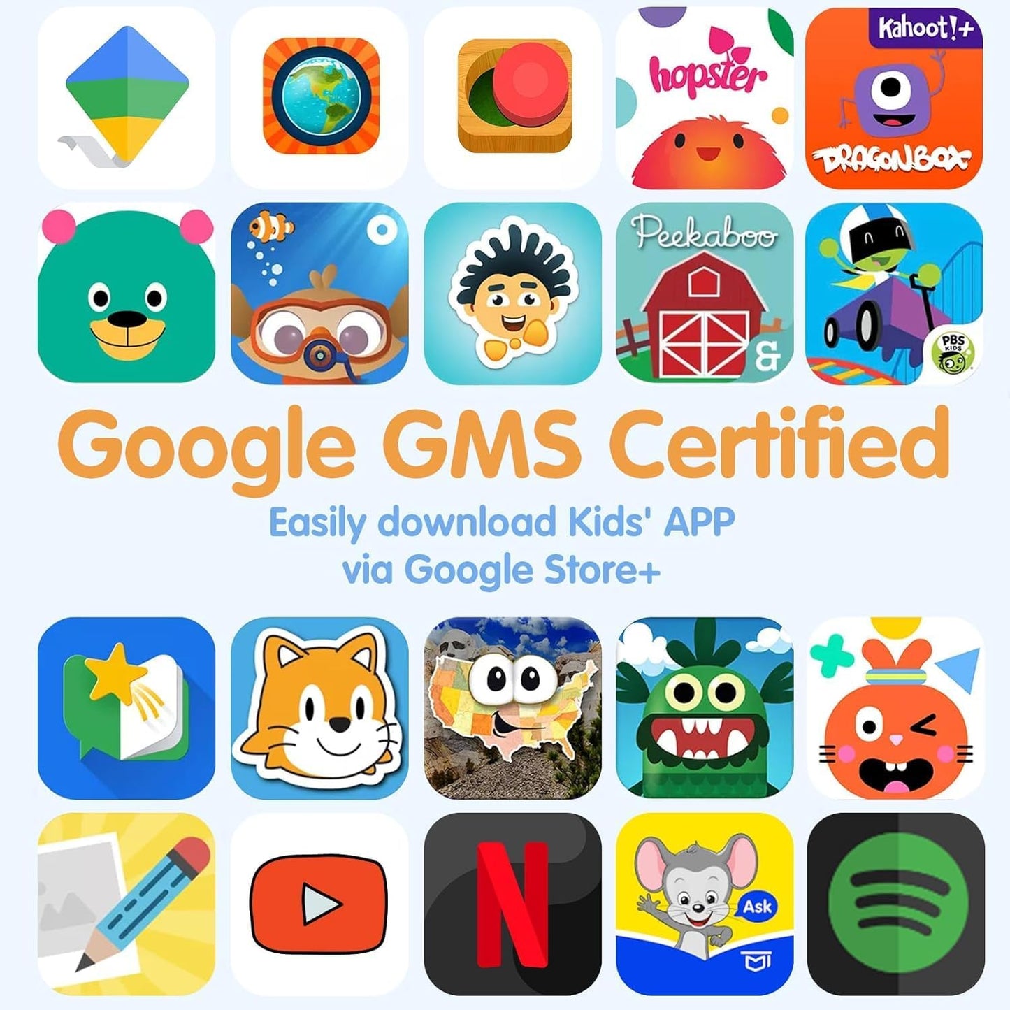 10.1 Inch Kids Tablet with Stylus & Case | Octa-Core 8GB RAM 64GB ROM | 7000mAh Android Tablet for Ages 3-12 | Parental Control, Pre-Installed Apps & GMS Certified