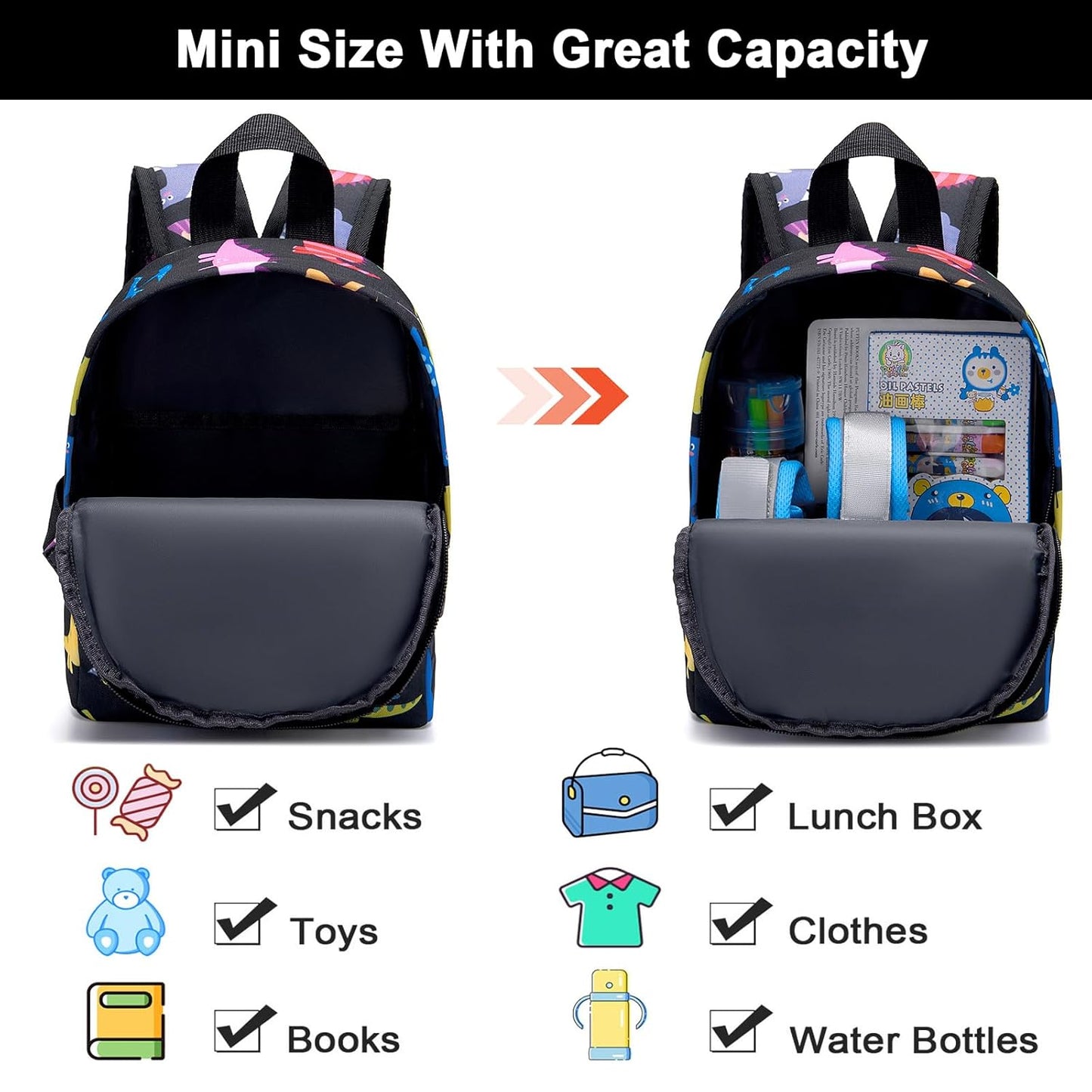 Accmor Toddler Leash Baby Dinosaur Backpack Harness with Anti Lost Wrist Link, Cute Mini Child Daycare Bag with Tether Hold Kids Close While Outdoor Walking for Baby Boys Girls