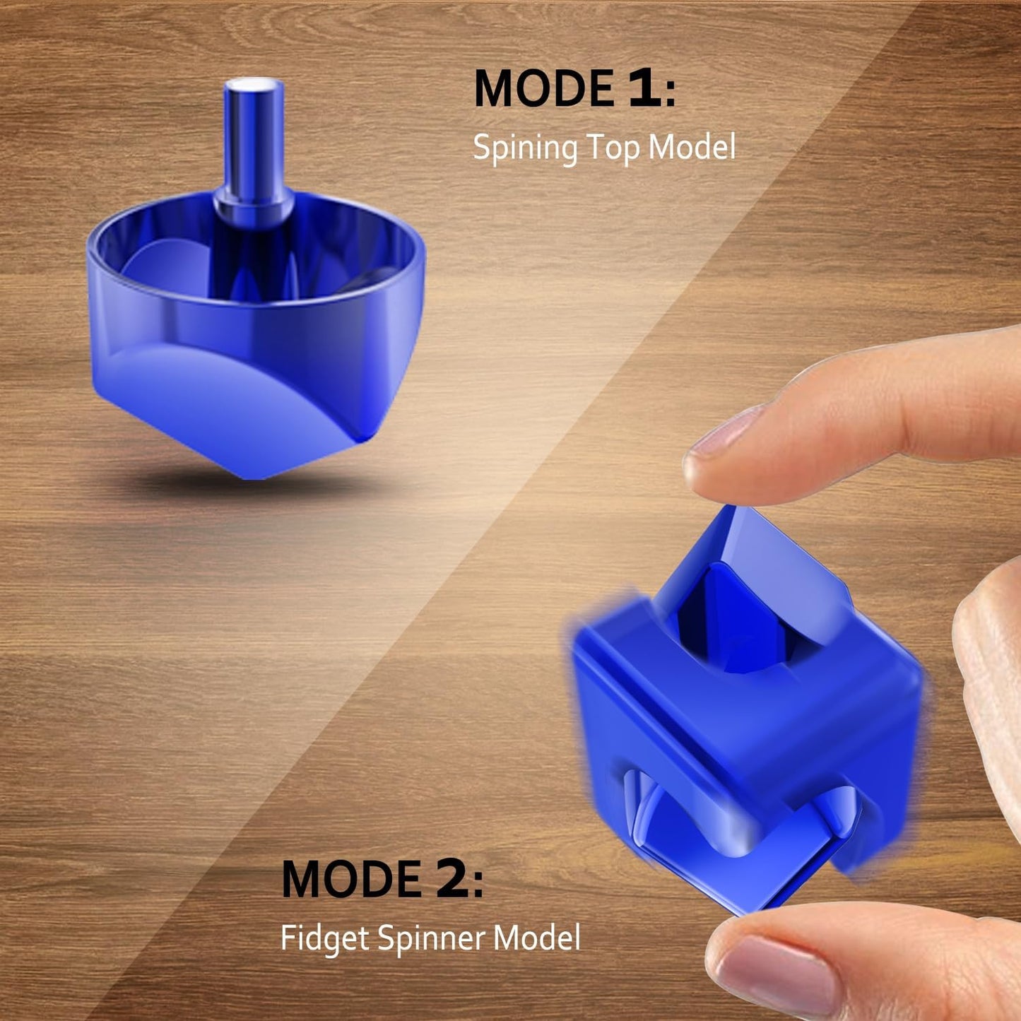 Infinity Gear Fidget Spinner Toy, 2-in-1 Transforming Fidget for Kids and Adults, Stress Relief Toy for Autism, ADHD, Anxiety, OCD, ADD, with LED Light