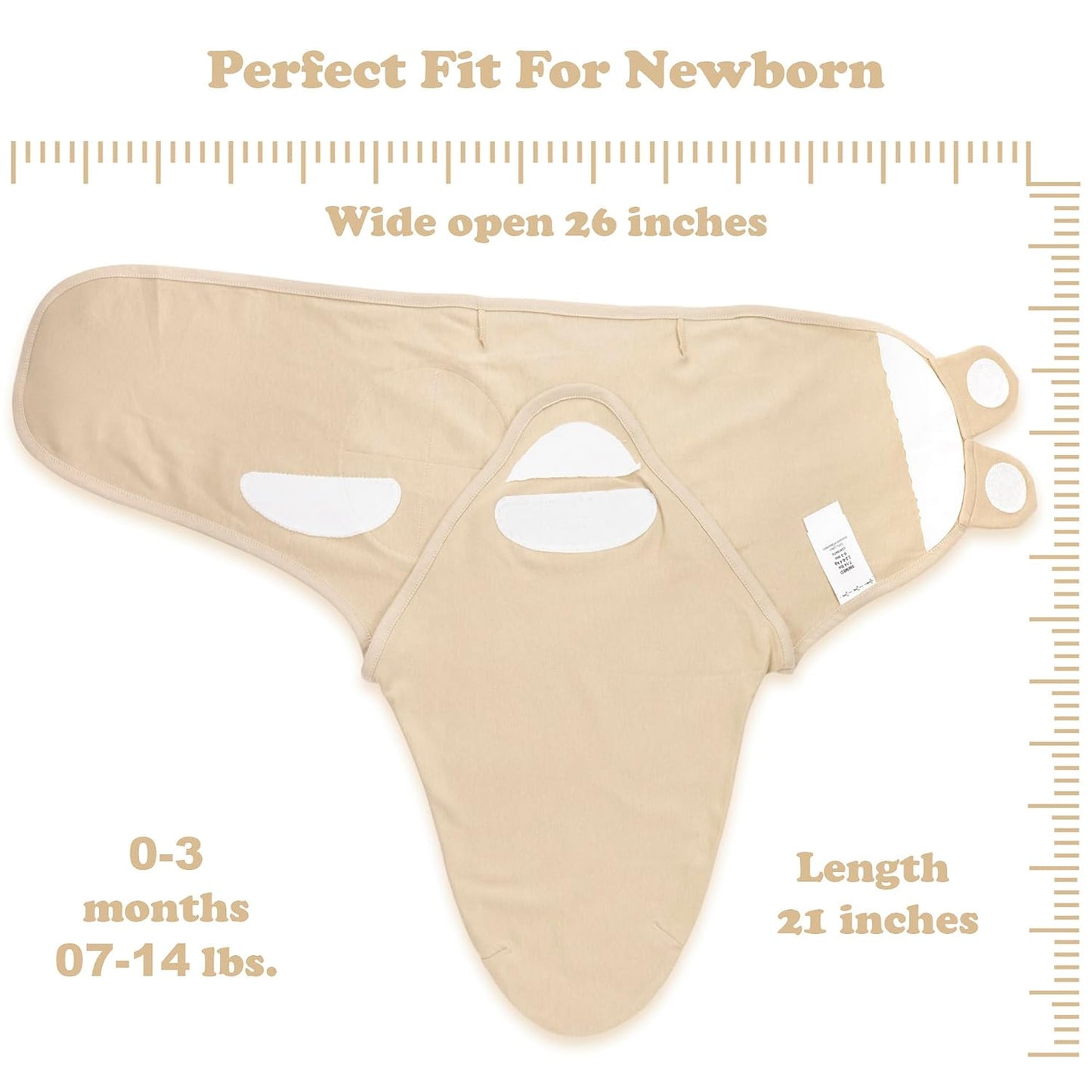 Bublo Baby Swaddles for Newborns – 3-Pack Infant Swaddles 0-3 Months – Adjustable Swaddle Sleep Sack – Soft Organic Cotton Baby Wrap for Safe & Cozy Sleep (Solid Grey)