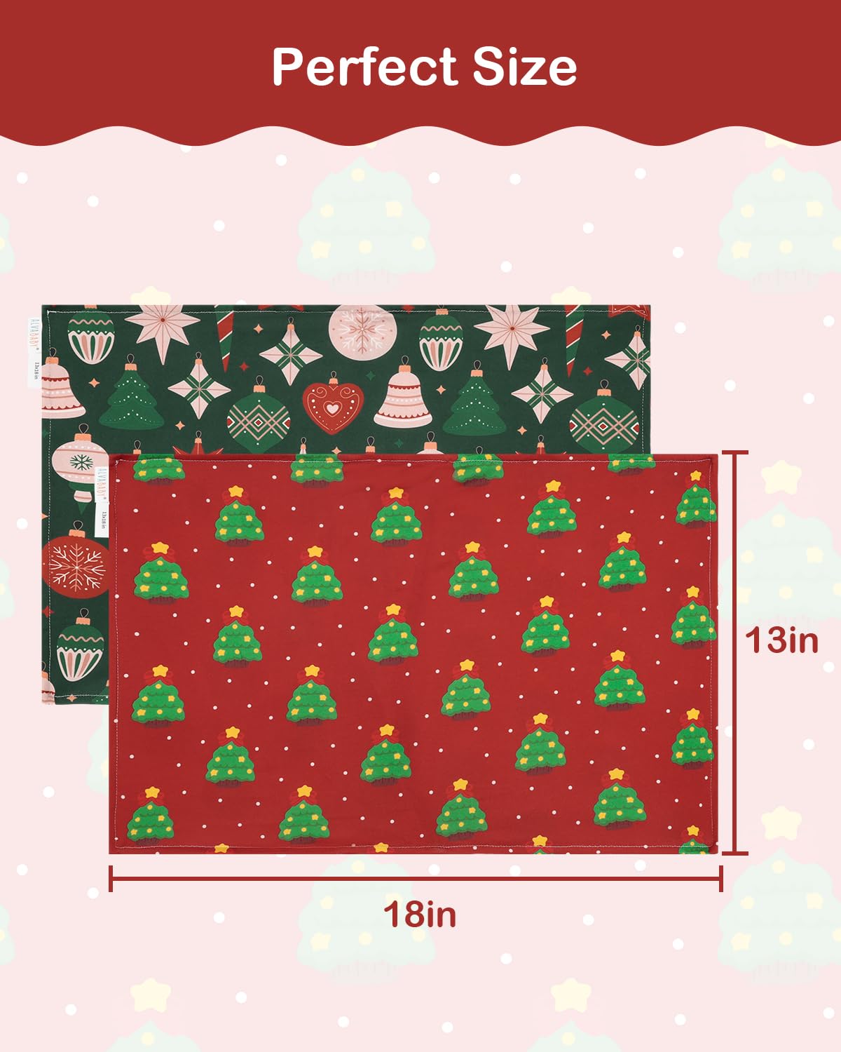 ALVABABY Toddler Pillowcases Stretchy Soft Kids Pillow Cover 2 Pack Fit 13"x 18" or 12"x16" Envelope for Girl Boy Sleepy Travel Christmas 2TPE37A