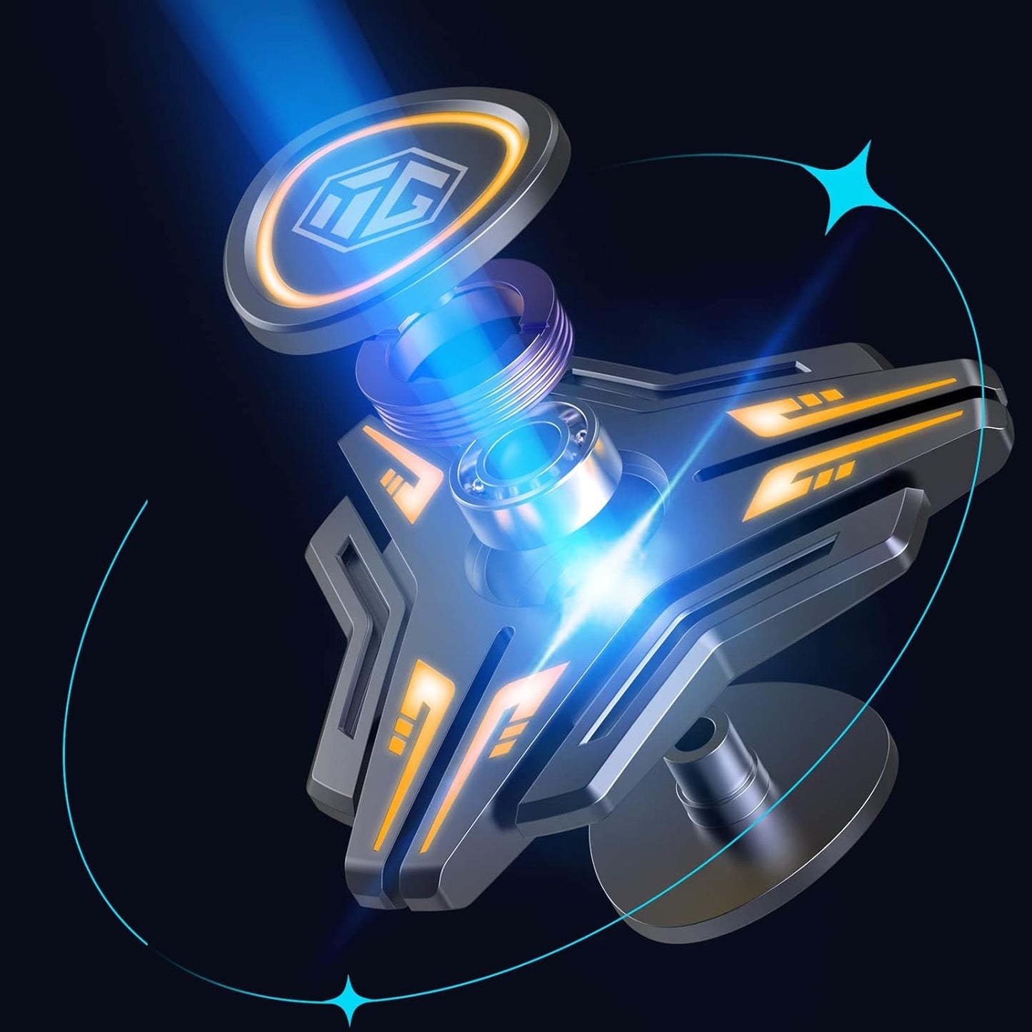 INNÔPLUS Fidget Spinner, Fidget Spinners for Kids, Fidget Spinners Cool, Fidget Light Up Spinner, Stress Anxiety ADHD Relief Figets Toy, Metal Finger Hand Spinner Toy with Luminous Light