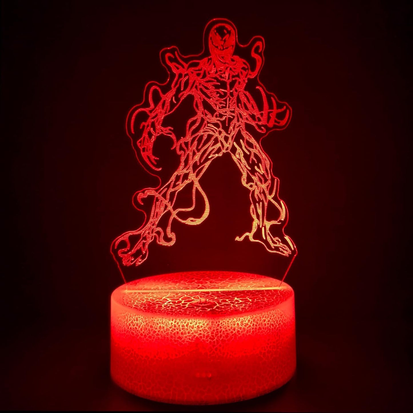 3D Alien Night Light, Super Hero Illusion Table Lamp with 16 Colors Remote Control Touch Lamp LED USB Night Light Desk Lamps Room Decorations Home Decor Holiday Gifts Birthday Gifts