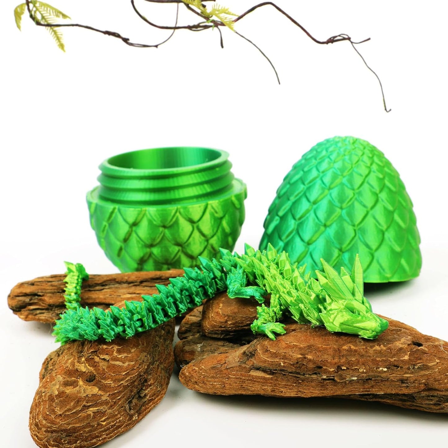 12inch Dragon Egg, Year of The Dragon, 3D Printed Dragon, Executive Desk Toys, Articulated Dragon, Fidget Toys Gifts for Graduates Students Teachers Adults (Yellow)