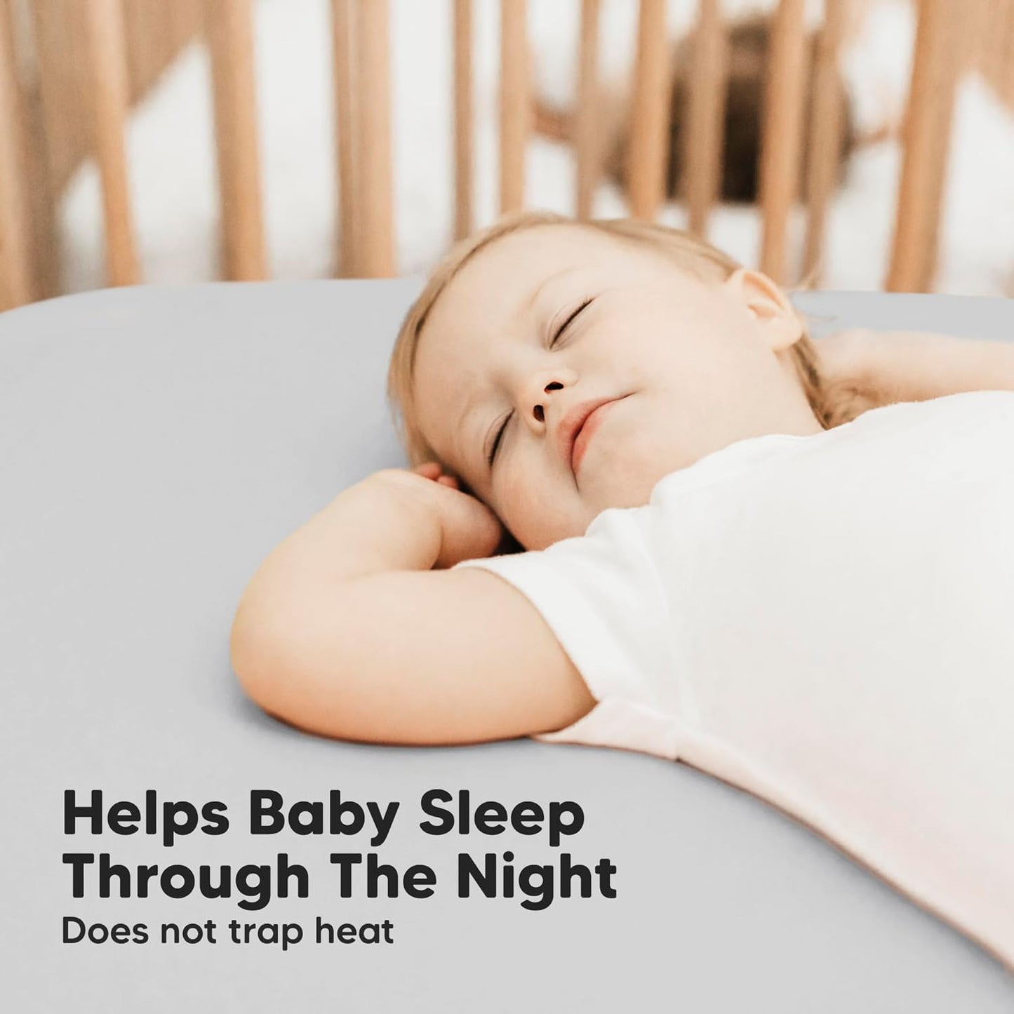 KeaBabies 2-Pack Baby Crib Sheets for Boys, Girls - 52x28 Viscose Derived from Bamboo Toddler Bed Sheets Neutral, Fitted Crib Mattress Cover for Standard Baby Bedding, Soft & Cozy (French Gray)