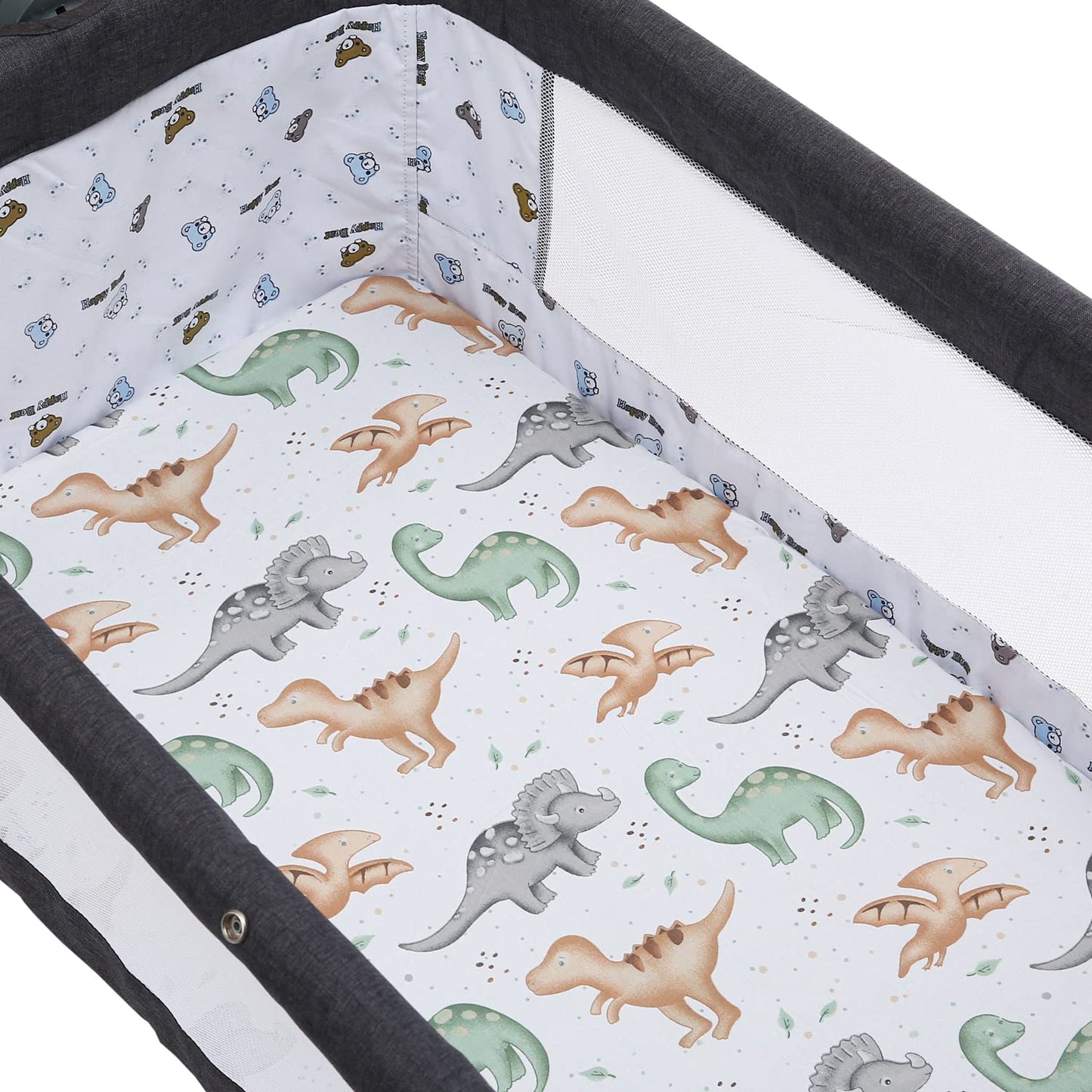 Pack n Play Sheet Stretchy Fitted Portable Mini Crib Sheets Set 3 Pack,Playard Sheets Convertible Playard Mattress Cover,Ultra Soft Jersey Material,Sun/Forest Deer/Dinosaur