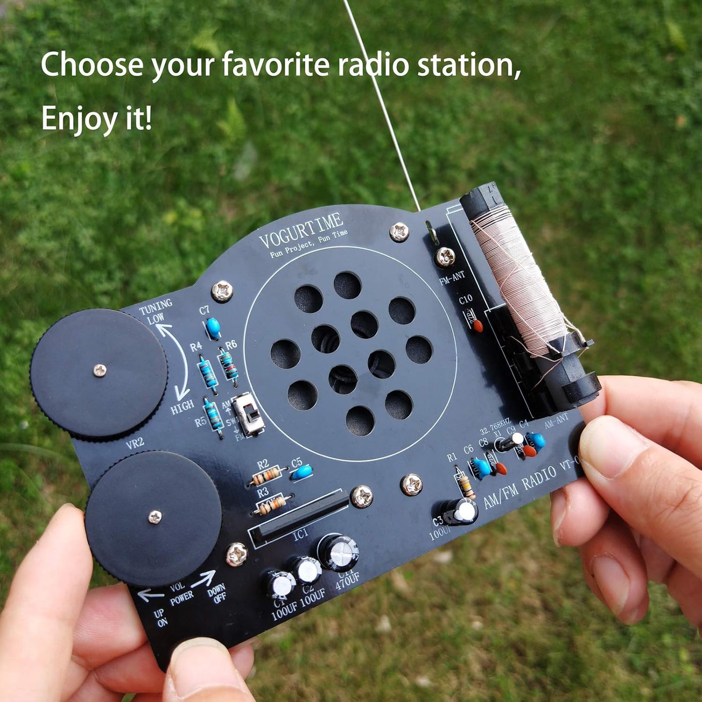 AM FM Radio Kit Soldering Project Kit for Learning Practicing Teaching Electronics, Great STEM Project and Gift, New Version