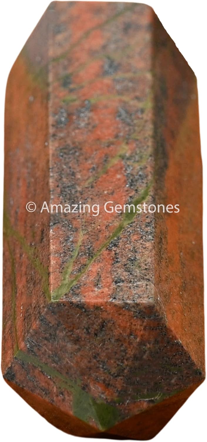 Amazing Gemstone Large Unakite Crystal Towers ~ Natural Healing Crystal Point Obelisk for Reiki Healing and Crystal Grid (5.5 to 6 INCH)