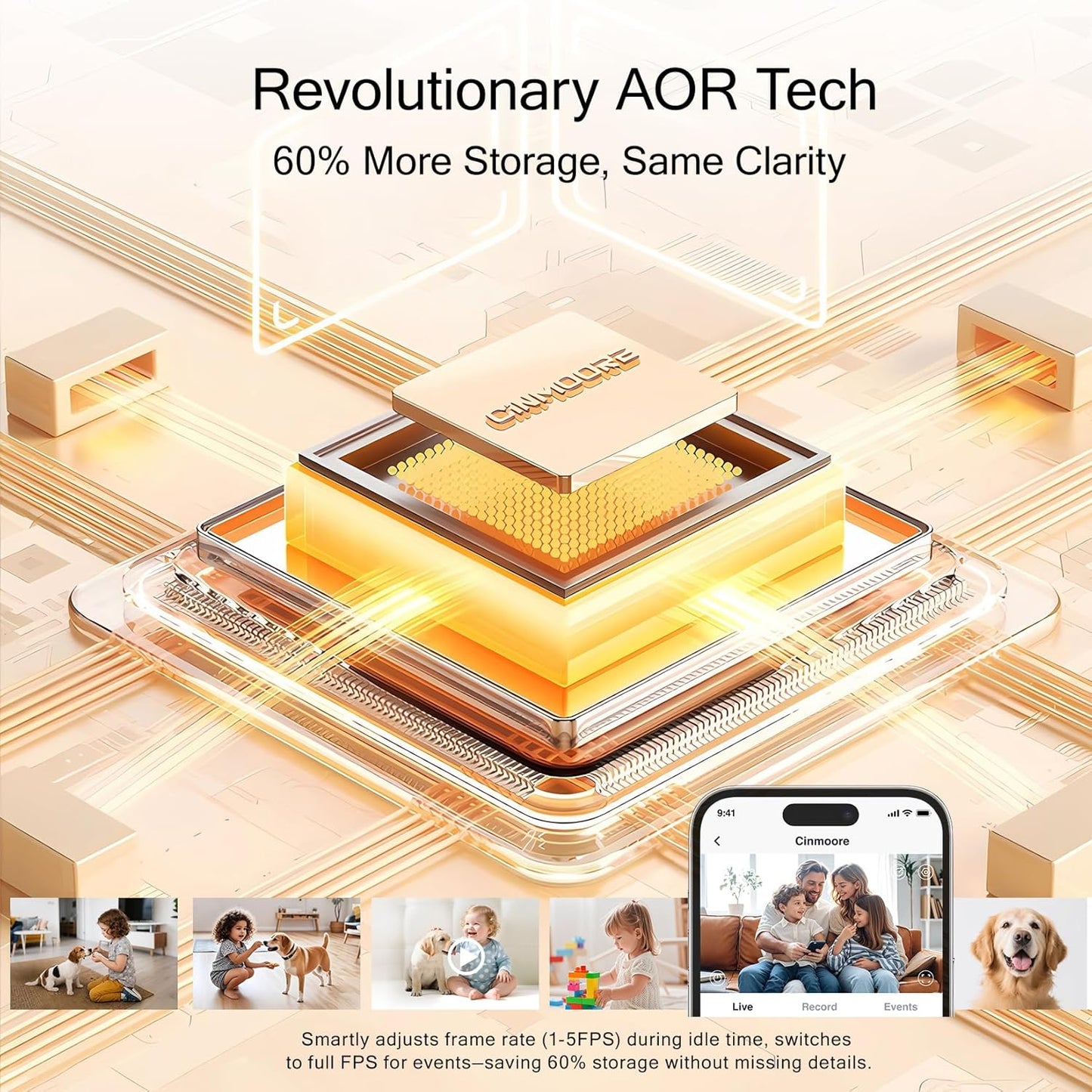 3K Pet/Dog/Cat Camera with Phone App, No-Subscription Local Person/Pet/Face Detection, 5G Security Camera Indoor, PTZ WiFi Cameras for Home Security, 0-Glow Night Vision, Full Duplex Audio