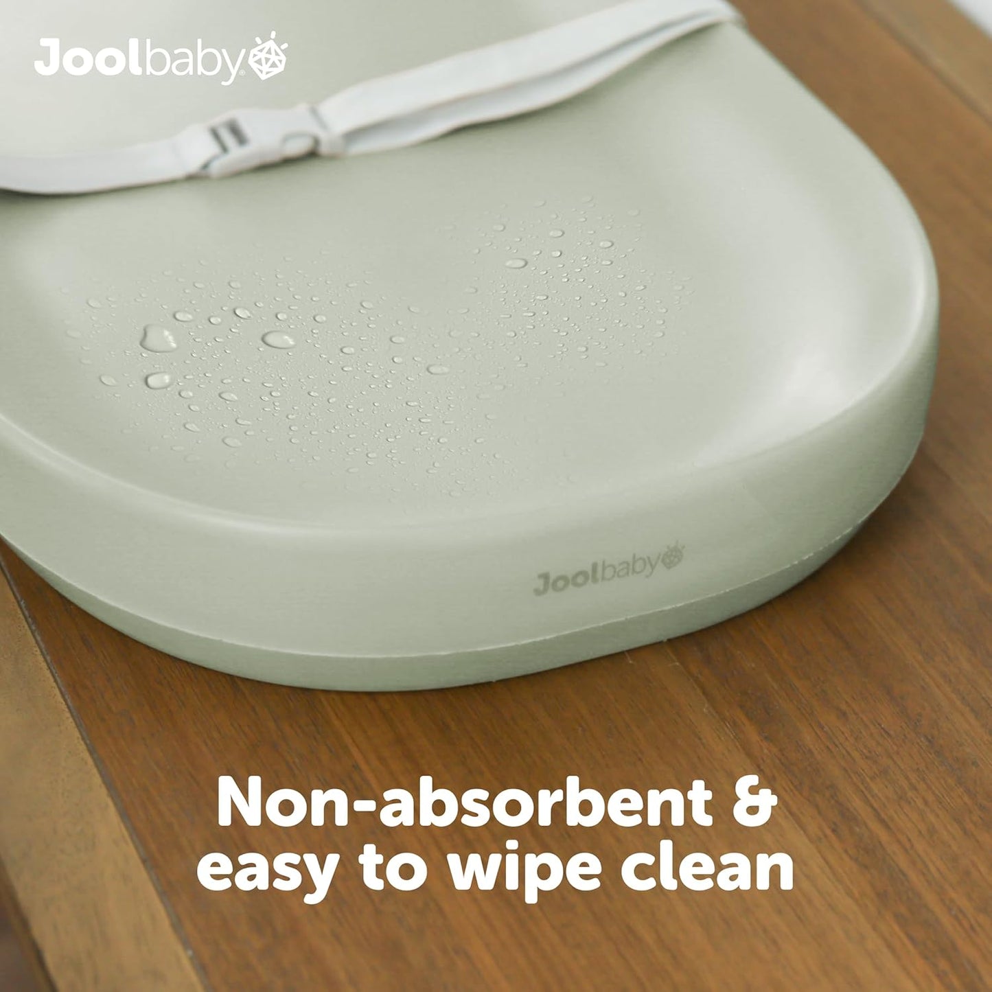 Jool Baby Waterproof Baby Changing Pad - Easy to Clean, Lightweight & Portable - Large Foam Cushion for Comfort (Sage)