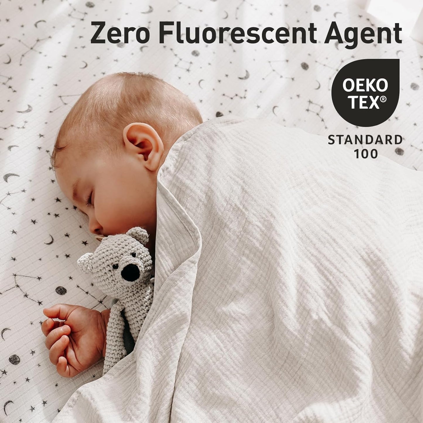 GLLQUEN BABY Muslin Swaddle Blankets for Boys and Girls, 4-Pack Baby Blankets for Girl Boy, Newborn Receiving Blanket, Baby Swaddle Blanket Unisex, Baby Essentials, Registry & Gift, 40 x 38 inches