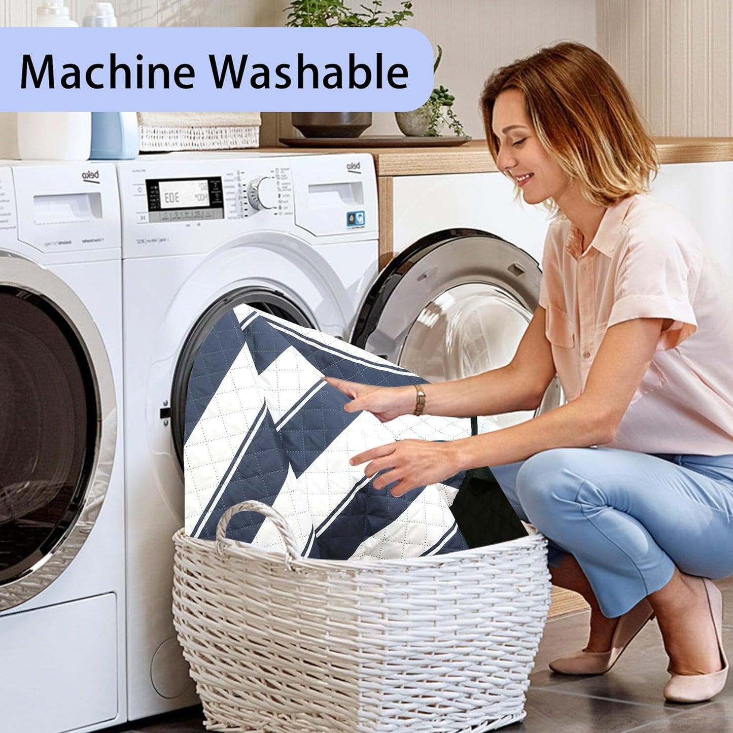 HX&OD Outdoor Picnic Blanket Extra Large, 80”x80” Waterproof Picnic Mat Foldable Camping Blanket Portable with Carry Strap for Beach Mat (Bule)