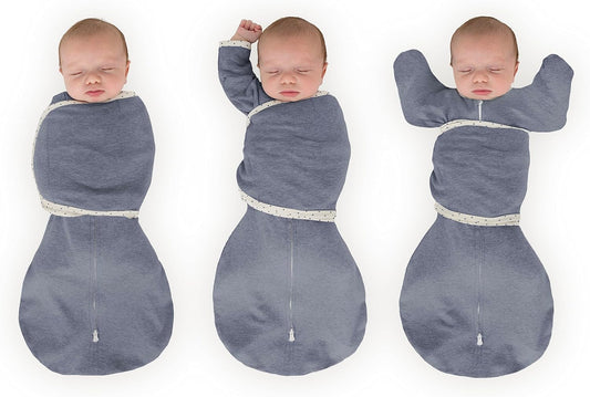 SwaddleDesigns 6-Way Omni Swaddle Sack Arms Up Swaddle for Newborn, More Options to Calm Startle Reflex, Improves Sleep