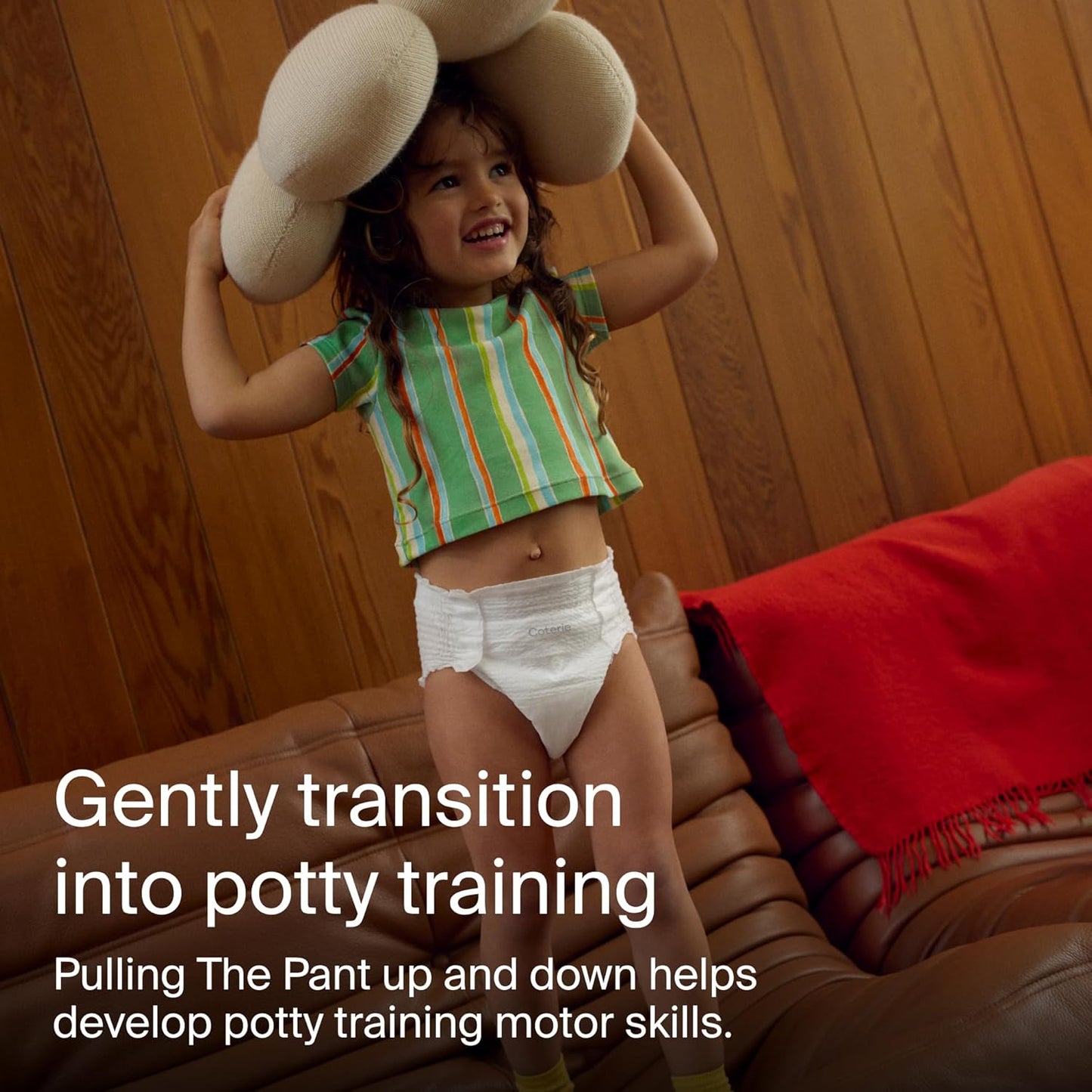 Coterie The Pant, Size 4, Pull Up Style Diapers for Sensitive Skin, Hypoallergenic, Super Absorbent Overnight Leak Protection, 2T/3T (20-32 lbs) 136 Count