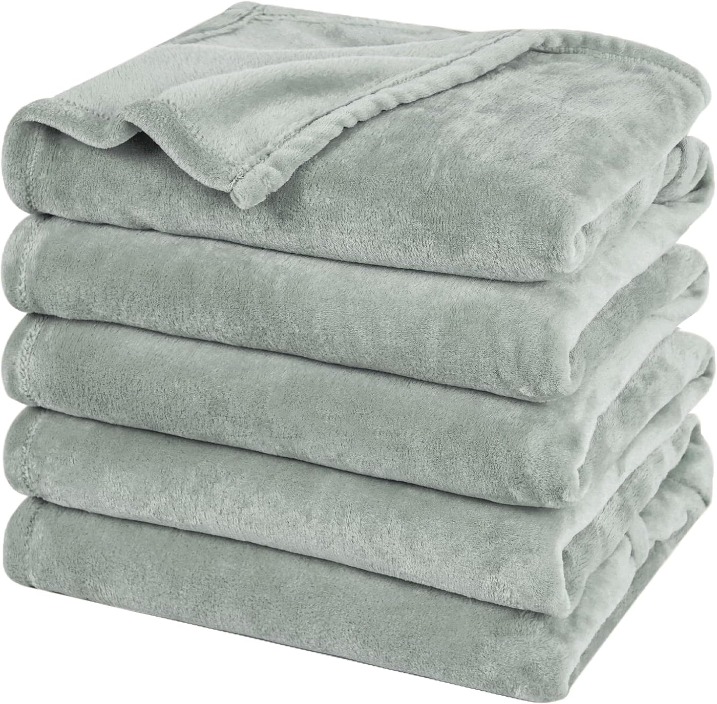 PHF Oversized King Fleece Blanket 120"x120", No Shed No Pilling Big Soft Blanket, Extra Large 10'x 10' Lightweight for Bed, Sofa Travel and Camping, Suitable for All Season, Sage Green