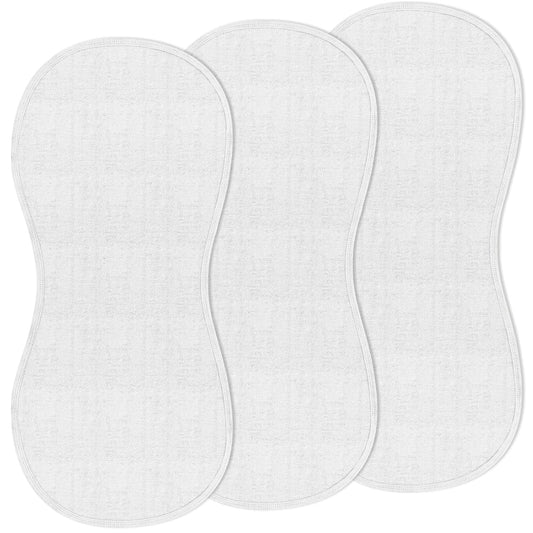 3 Pcs Changing Pad Liners Fits in Peanut Shape Changing Pad Waterproof Diaper Mats Organic Cotton Peanut Mats are Warm on a Baby's Back, Washable Reusable(Simple Style,White)