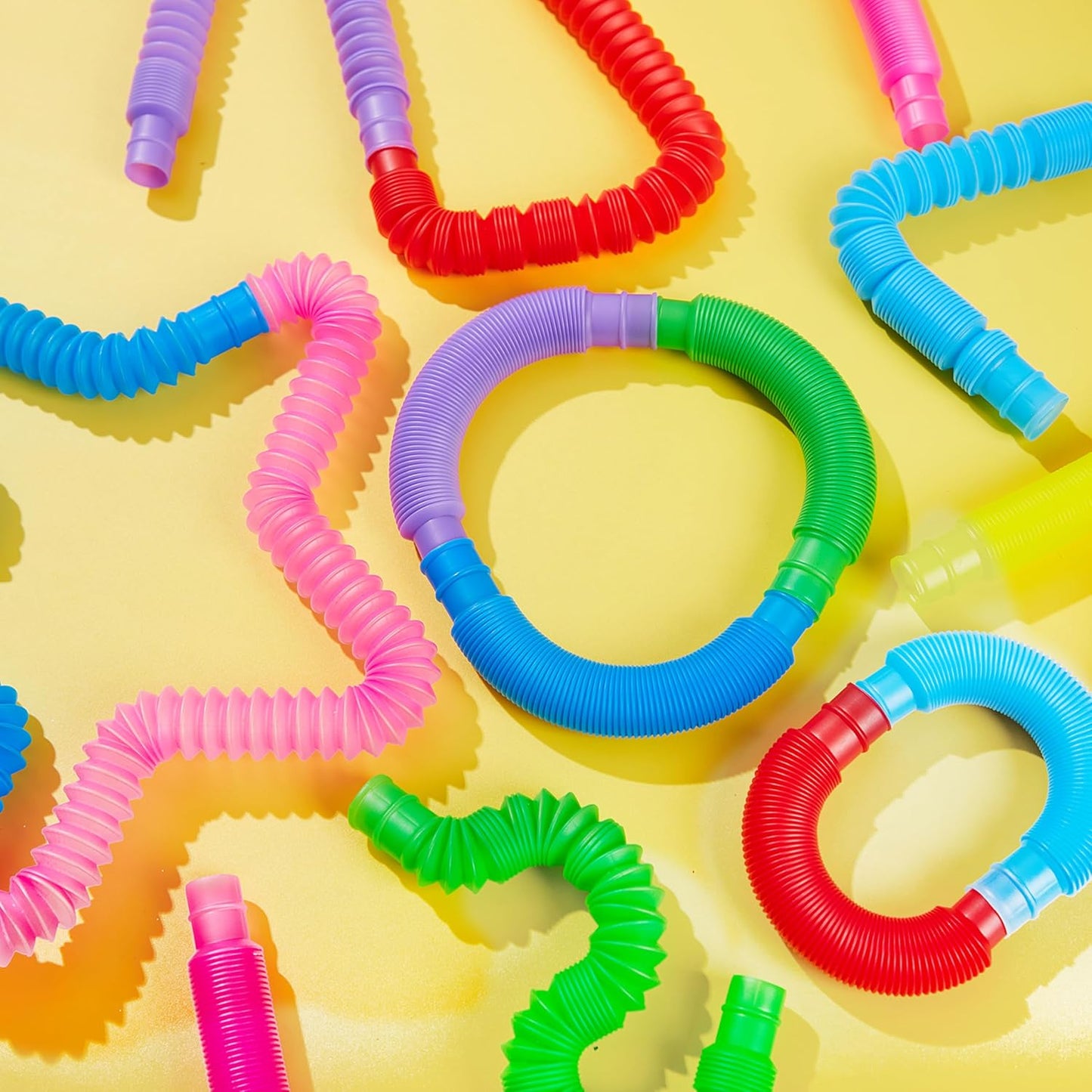 JOYIN 36 Pack Pop Tubes, Sensory Toys（Small） Fidget Tubes Party Favors - 9 Colors, Connectable and Extendable for Stress Relief - Perfect for Party, Classroom Exchange, School Reward
