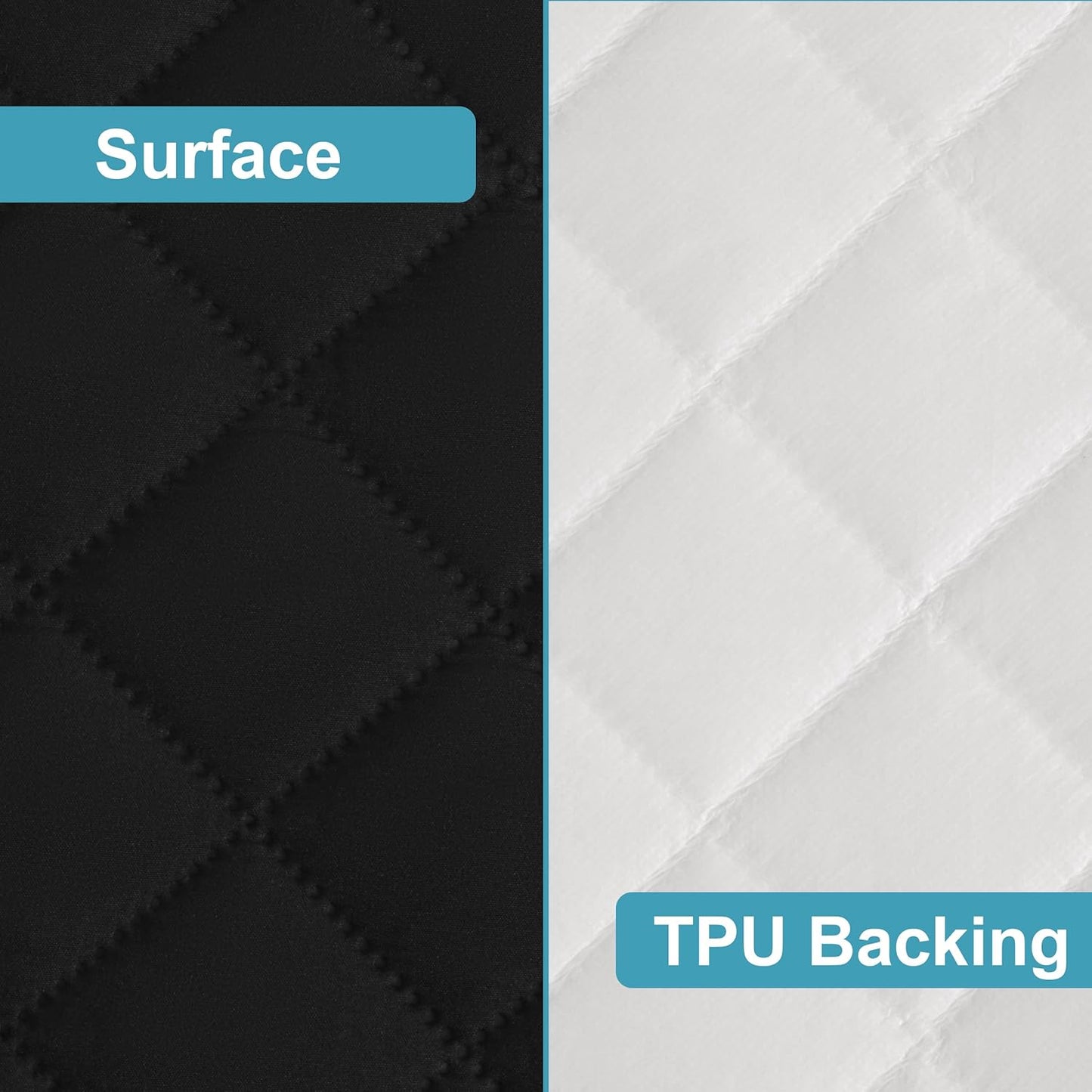 NTBAY 2 Pack Waterproof Mini Crib Mattress Protector, Quilted 24"x38" Fitted Mattress Cover - Machine Washable - Soft and Breathable Baby Mattress Pad Sheet for Mini Crib and Baby Playards, Black