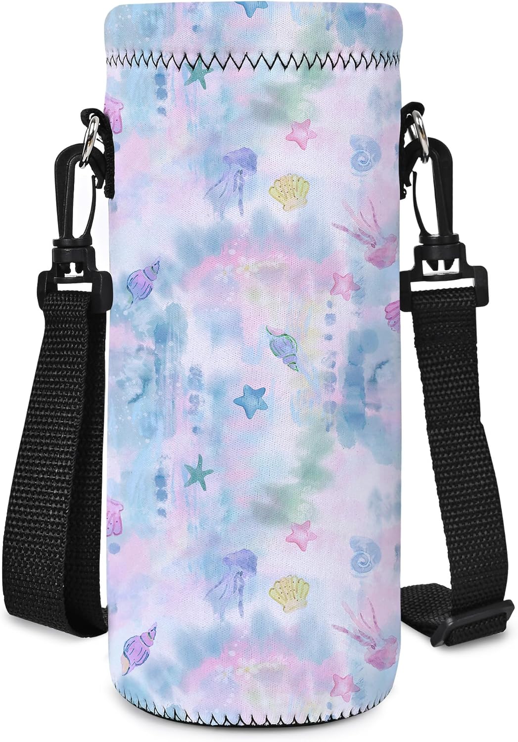 AUPET Water Bottle Sling Bag Carrier Crossbody Sleeve,Insulated Neoprene Bottle Case Holder Pouch Cover 500ML/17oz with Shoulder Strap for Walking Women Men