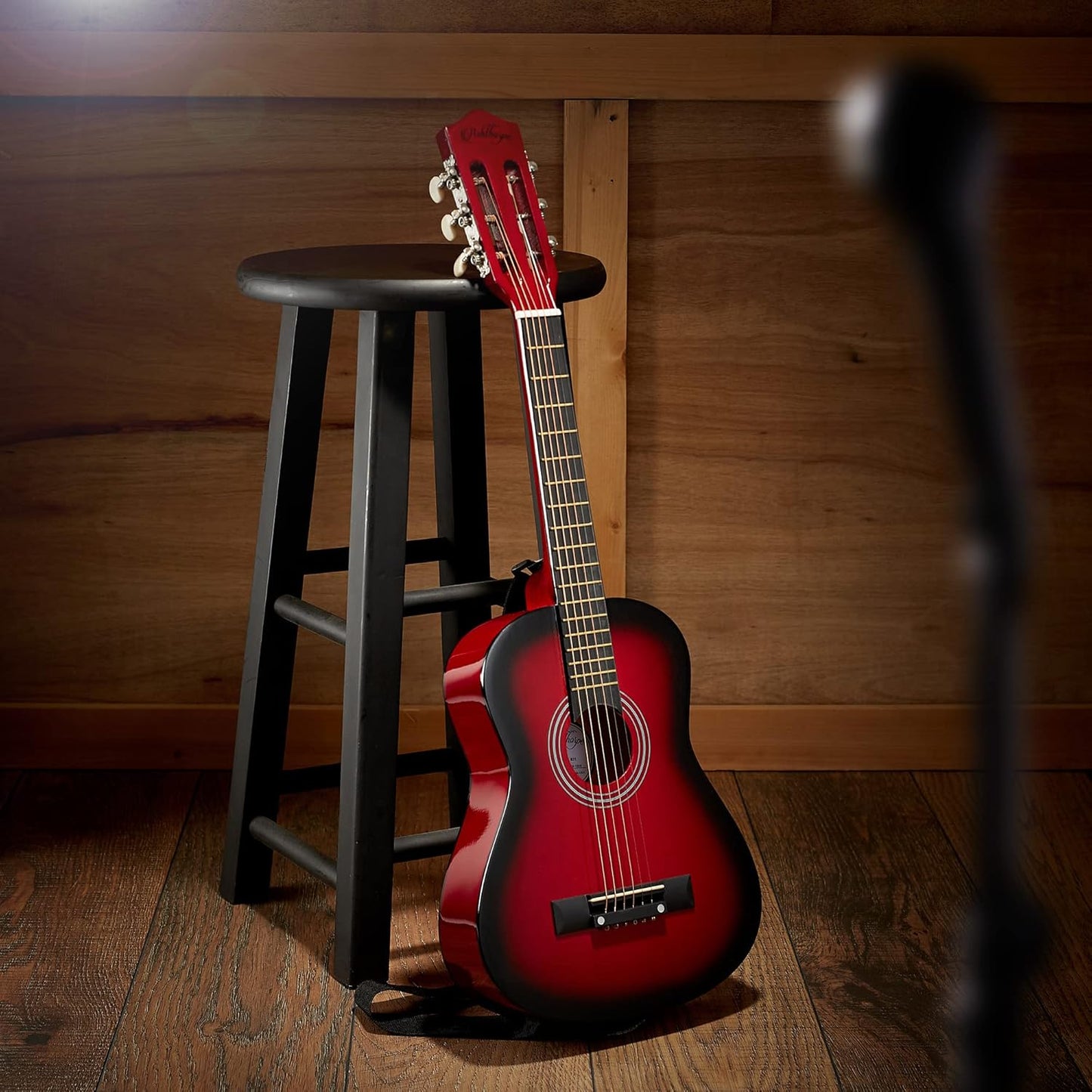 Ashthorpe 30-inch Beginner Acoustic Guitar Package (Red), Basic Starter Kit w/Gig Bag, Strings, Strap, Tuner, Picks