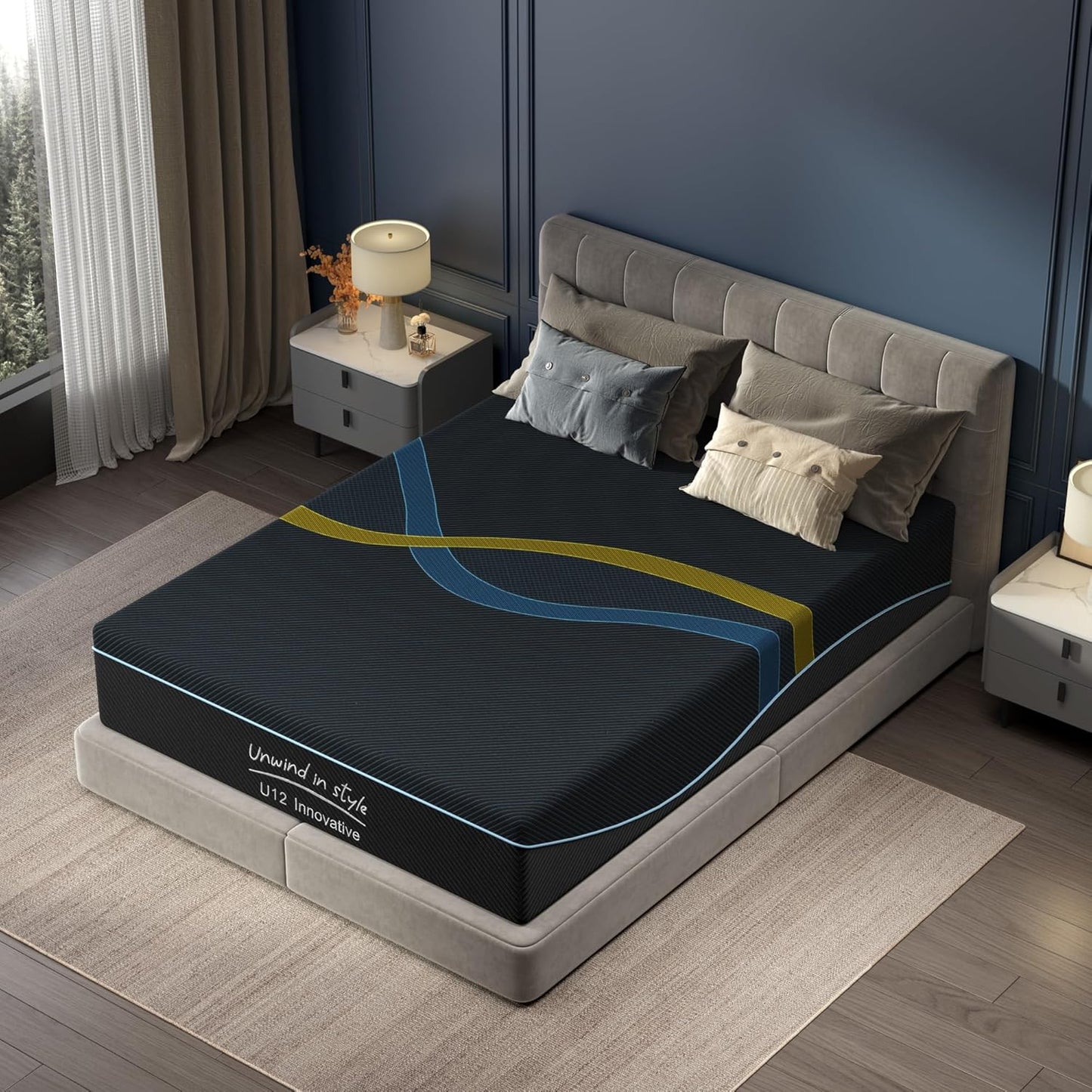 14 inch Full Mattress Multi-Layer Memory Foam Mattress - Medium Firmness with Bamboo Charcoal & Green Tea Infusion