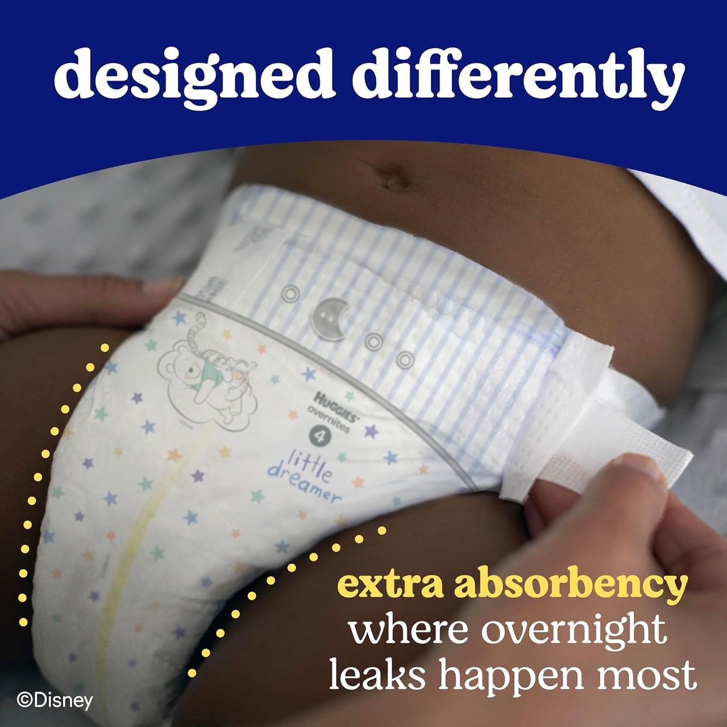 Huggies Overnites Size 4 Overnight Diapers (22-37 lbs), 58 Ct, Packaging May Vary