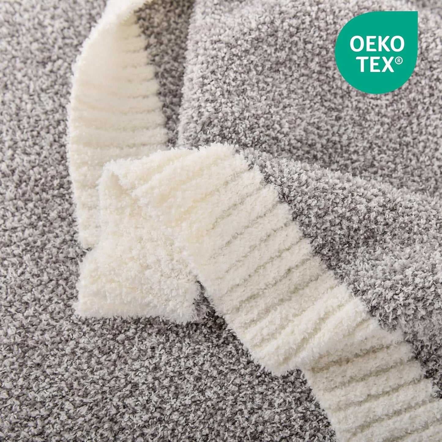 NEXHOME PRO Super Soft Throw Blankets for Couch, Twin Size Cozy Blankets Reversible Knit Blanket for Women, Fuzzy Plush Lightweight Throws for Sofa, Bed, Picnic, Taupe Grey, 60 x 80 inches