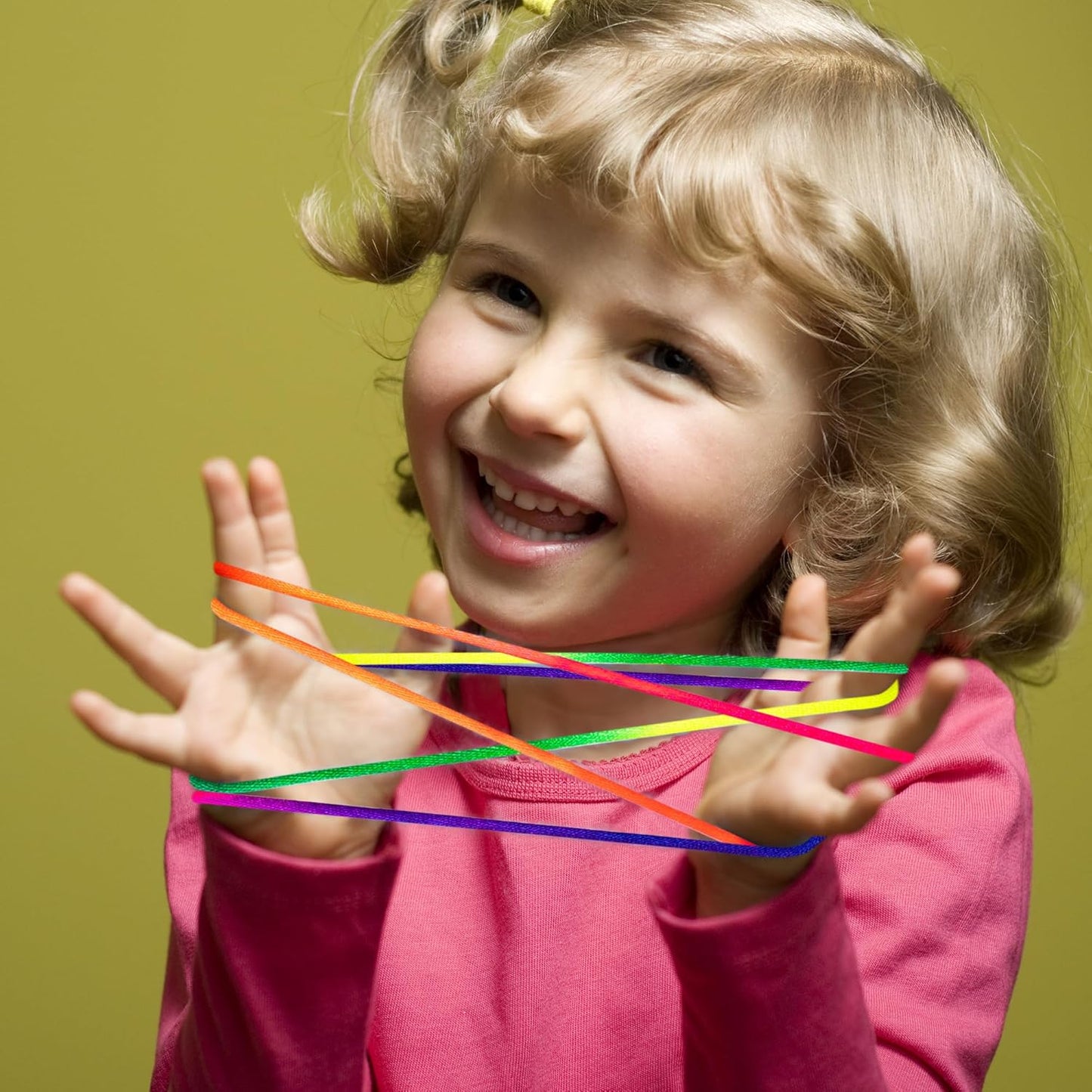 ArtCreativity Cat’s Cradle String Game for Kids - Set of 12 Strings for Cats Cradle - Looped 63 Inch Strings for Cats Cradle Game - Vintage Games and Retro Toys from The 90s - Vintage Fidget Toys