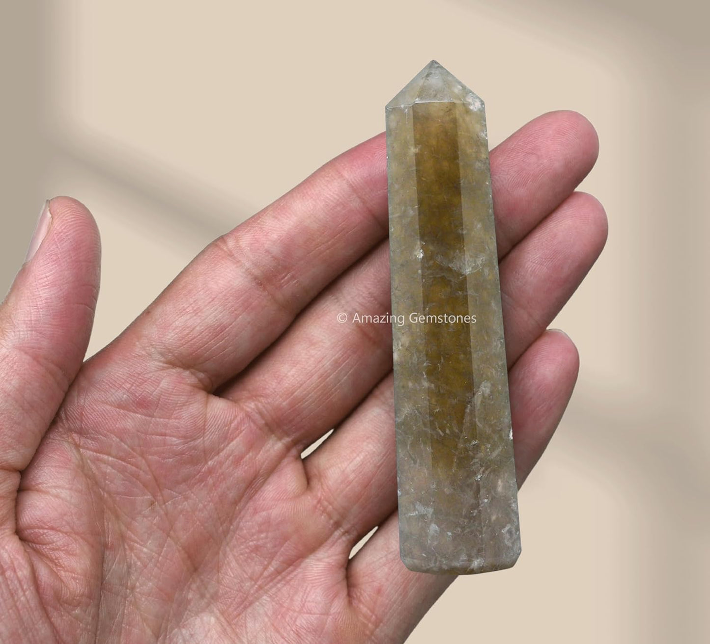 Amazing Gemstone Smoky Quartz Crystal Towers - Natural Healing Crystal Point Obelisk for Reiki Healing and Crystal Grid (3 Inch)