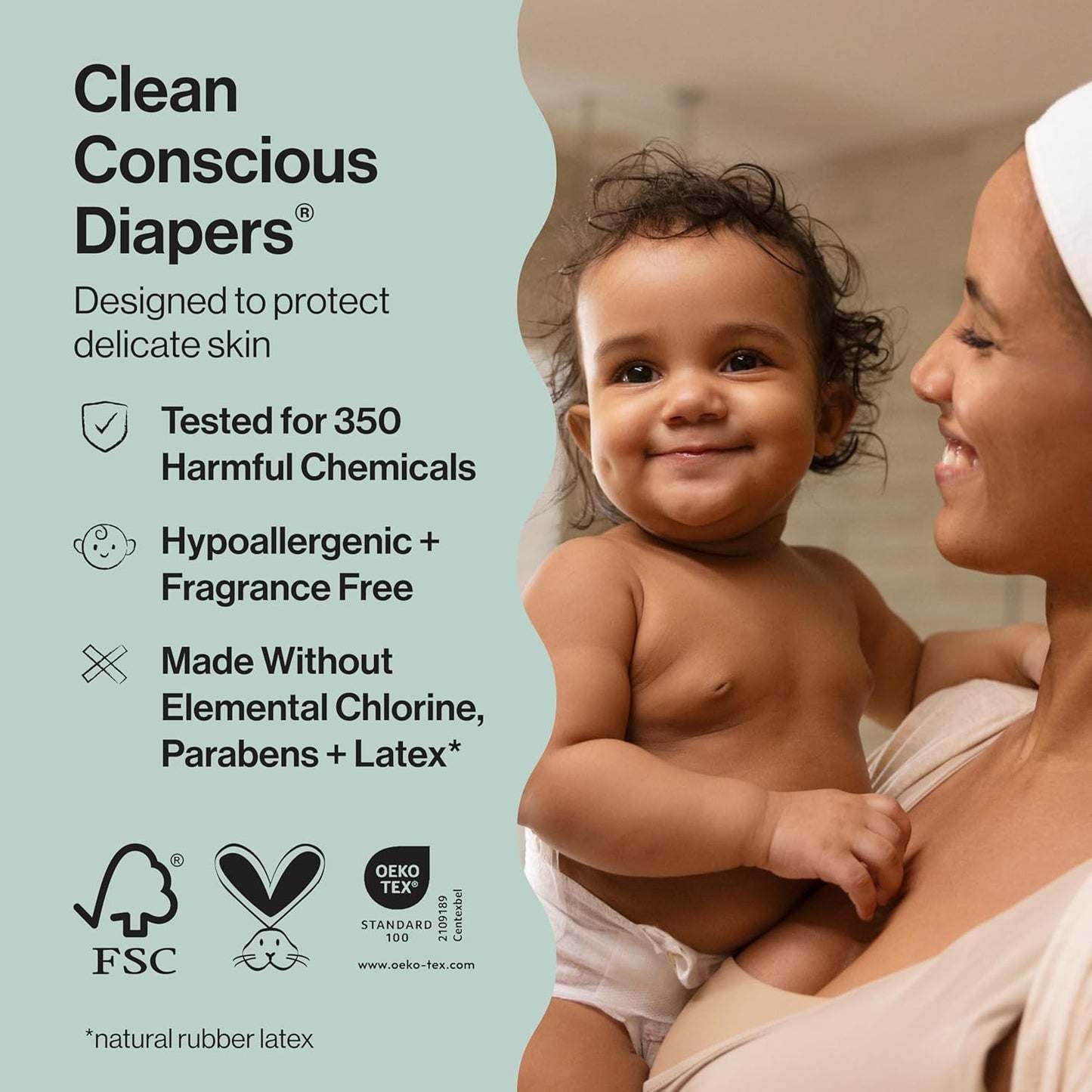 The Honest Company Clean Conscious Diapers for Delicate Skin | Up to 100% Leakproof | Hypoallergenic, Fragrance Free | Gender Neutral | Super Club Box, Size 3 (16-28 lbs), 120 Count (Prints May Vary)