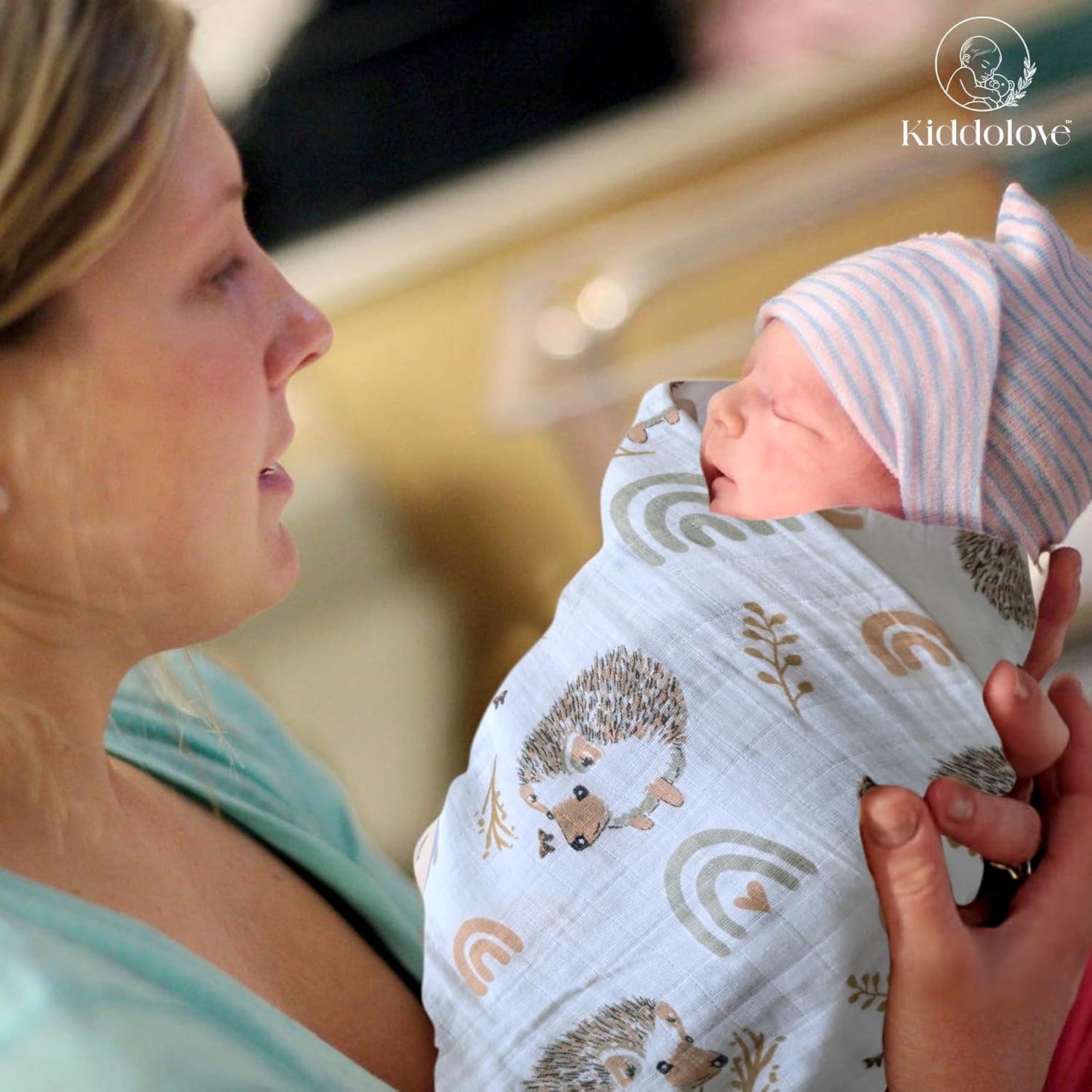 Muslin Swaddle Blankets for Newborn – 3 Pack Large 47"x47" Receiving Blankets – Soft, Breathable & Gentle – Unisex Pastel