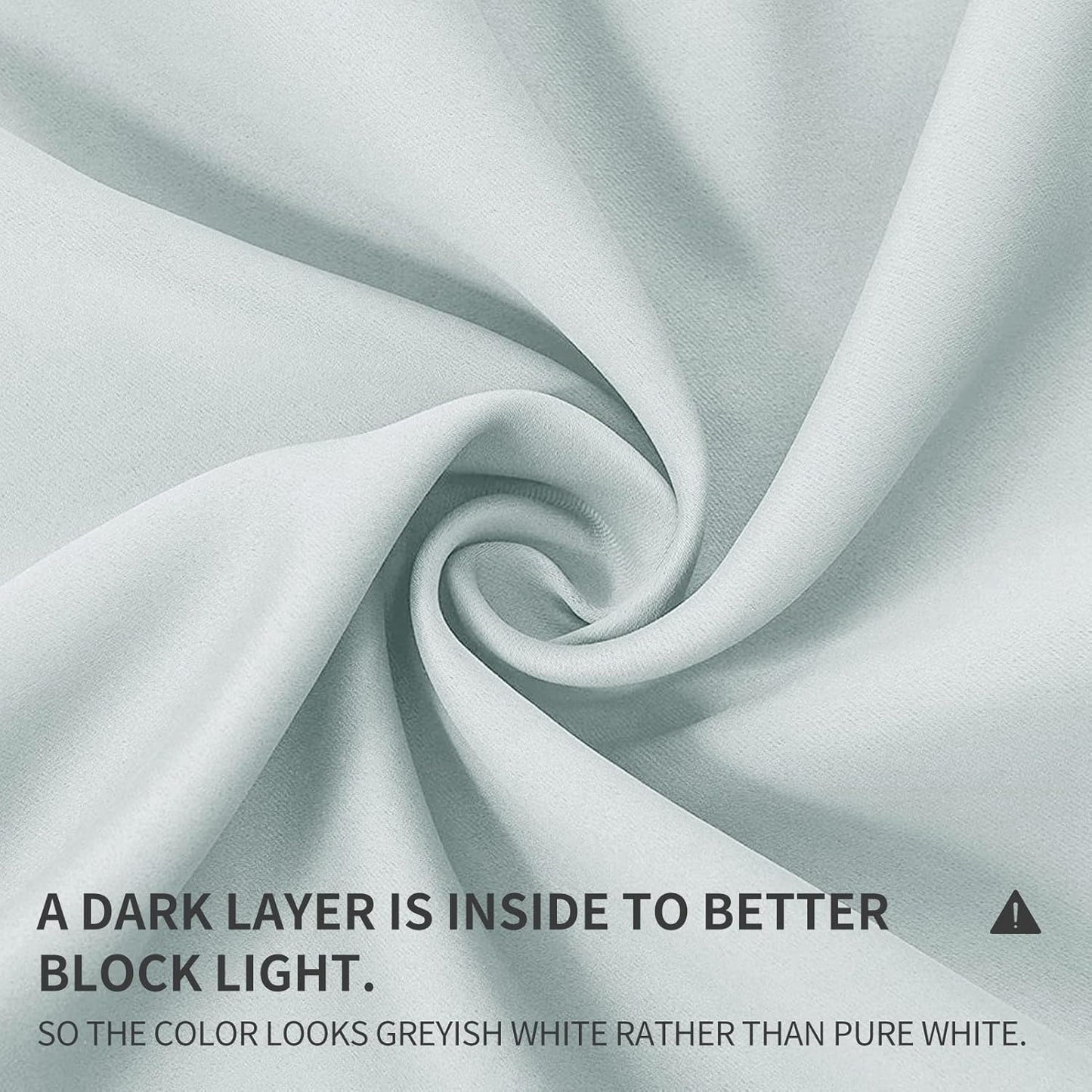 Joydeco White Curtains 108 Inches Long 1 Panel, Thermal Insulated Long Curtains& Drapes 1 Piece, Room Darkening Grommet Drapes for Living Room Bedroom Window (W70 x L108 Inch, Greyish White)