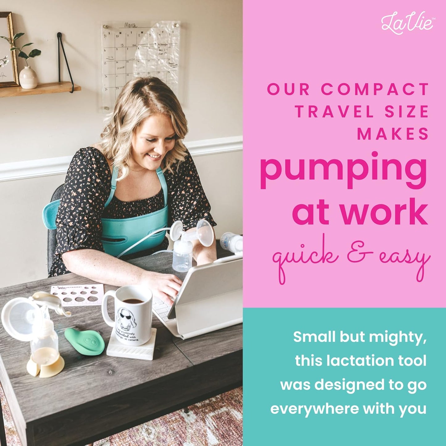 LaVie On The Go Lactation Massager for Breastfeeding, Nursing, Pumping, Support for Clogged Ducts, Mastitis, Engorgement During Travel